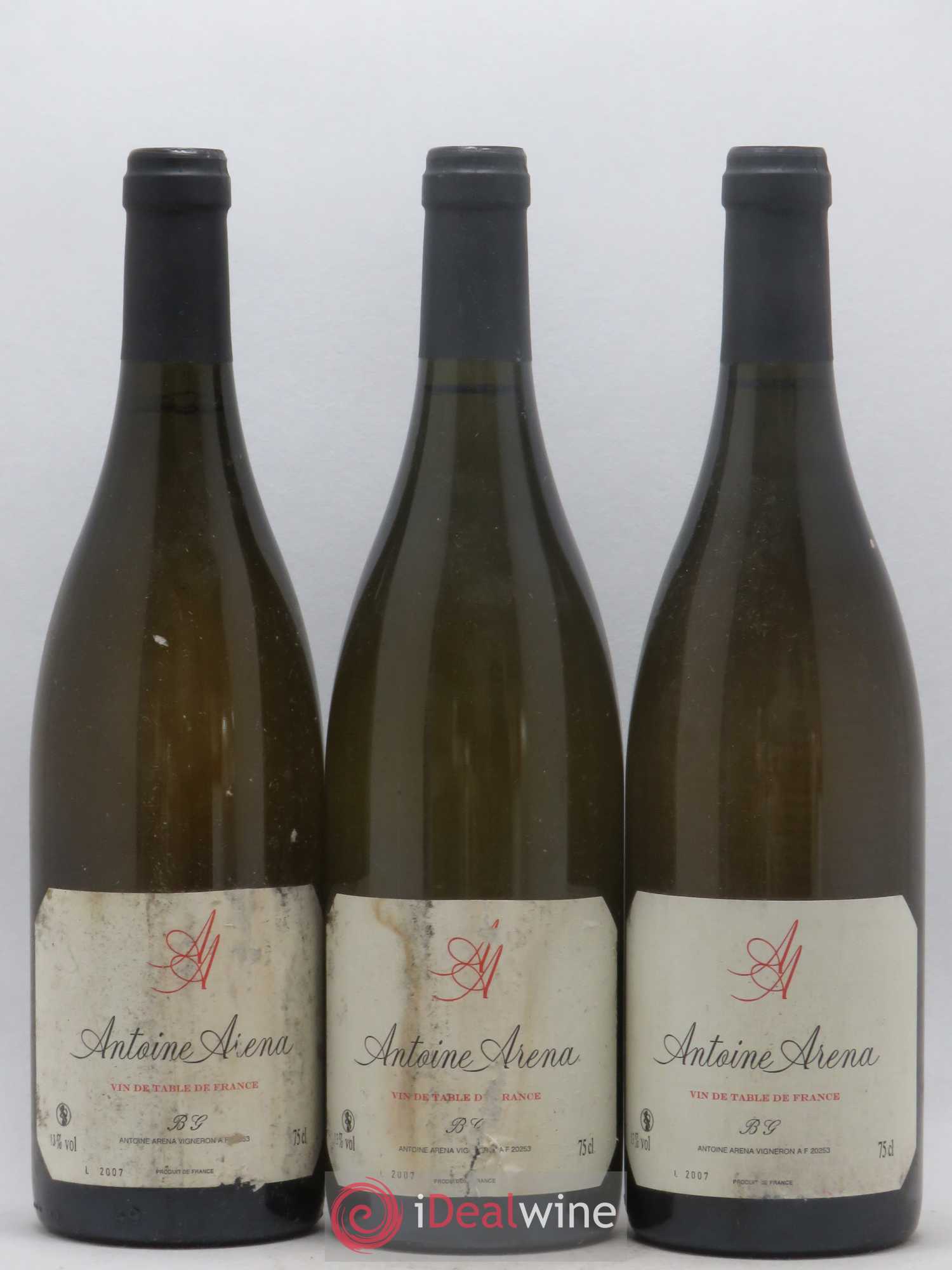 Vin de France Bianco Gentile Antoine Arena 2007 - Lot de 3 bouteilles - 0