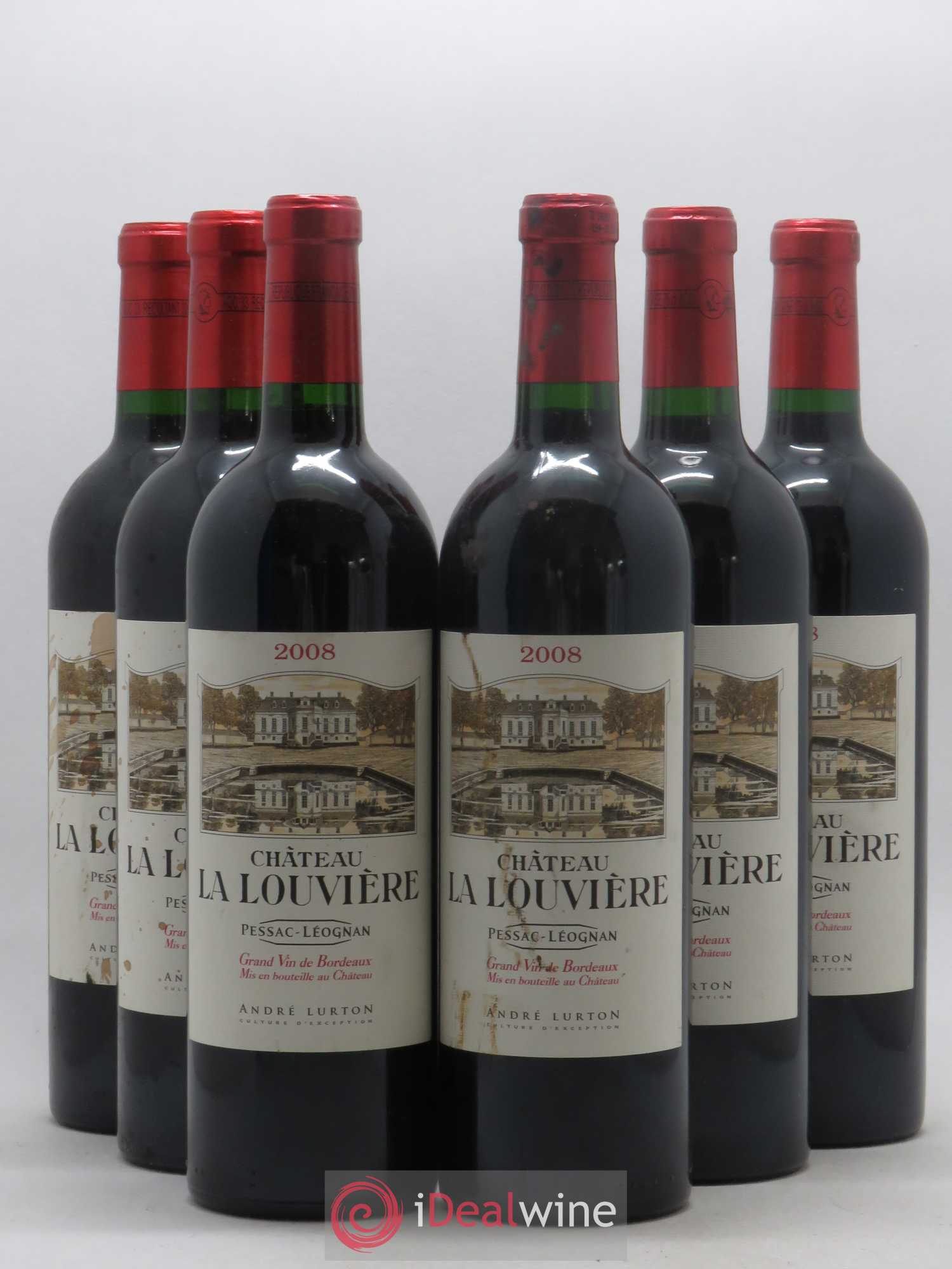 Château la Louvière 2008 - Lot de 6 bouteilles - 0