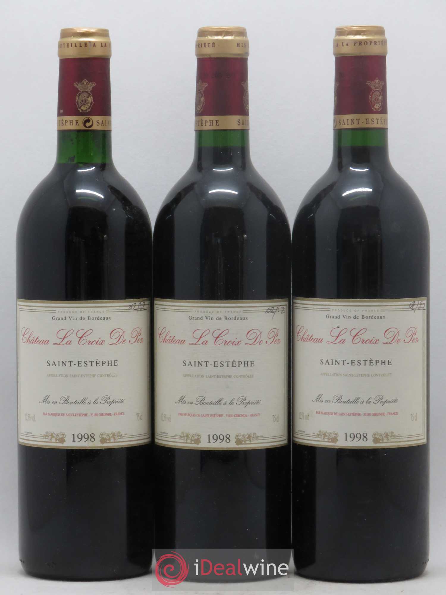 Saint-Estèphe Château La Croix de Pez 1998 - Lot de 6 bouteilles - 1