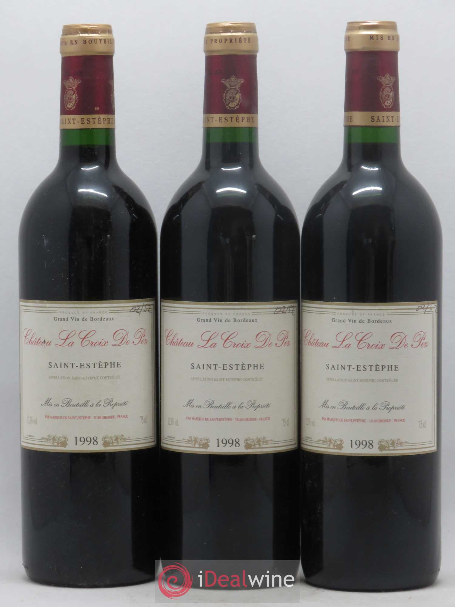 Saint-Estèphe Château La Croix de Pez 1998 - Lot de 6 bouteilles - 2