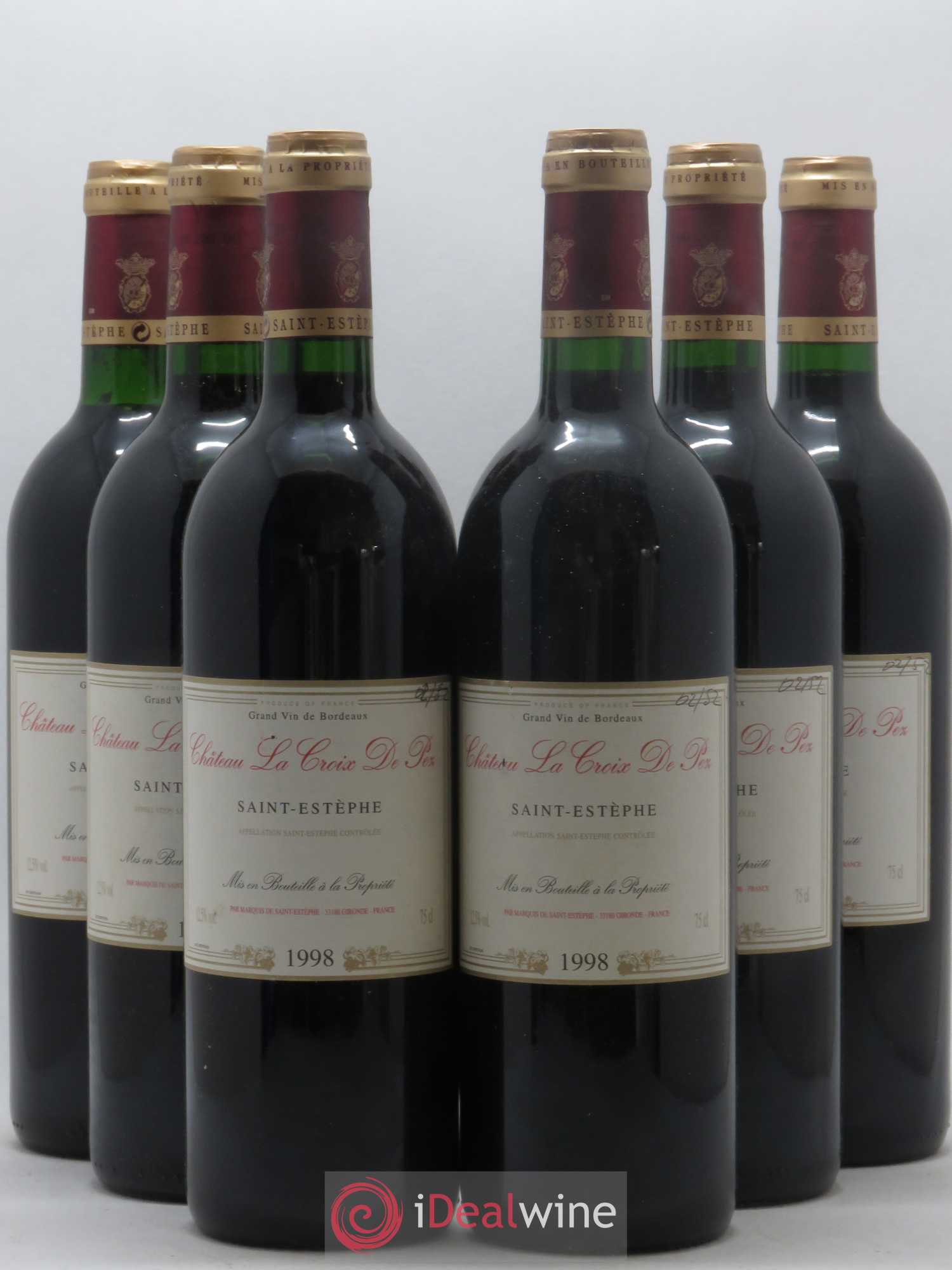 Saint-Estèphe Château La Croix de Pez 1998 - Lot de 6 bouteilles - 0