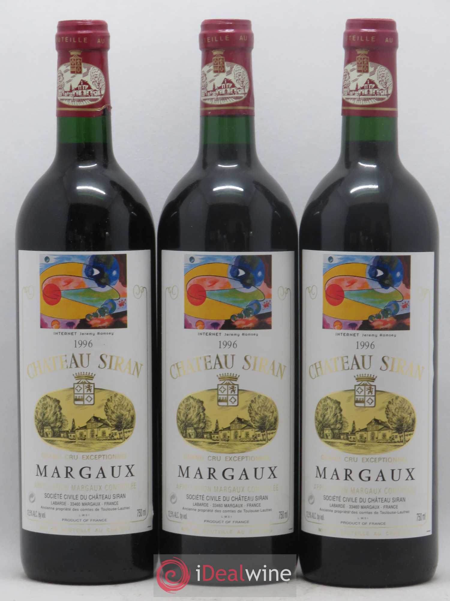 Château Siran 1996 - Lot de 12 bouteilles - 1