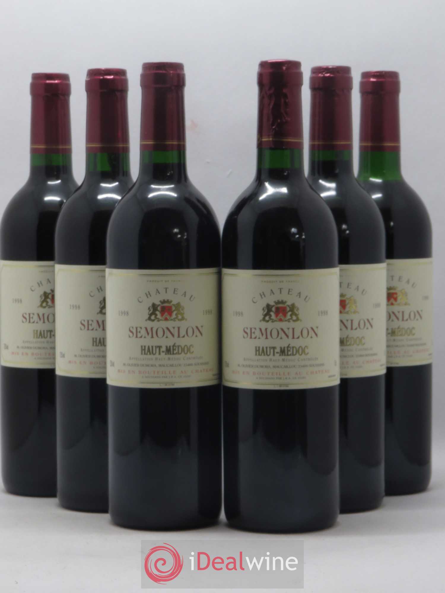 Haut Médoc Chateau Semonlon 1998 - Posten von 6 Flaschen - 0