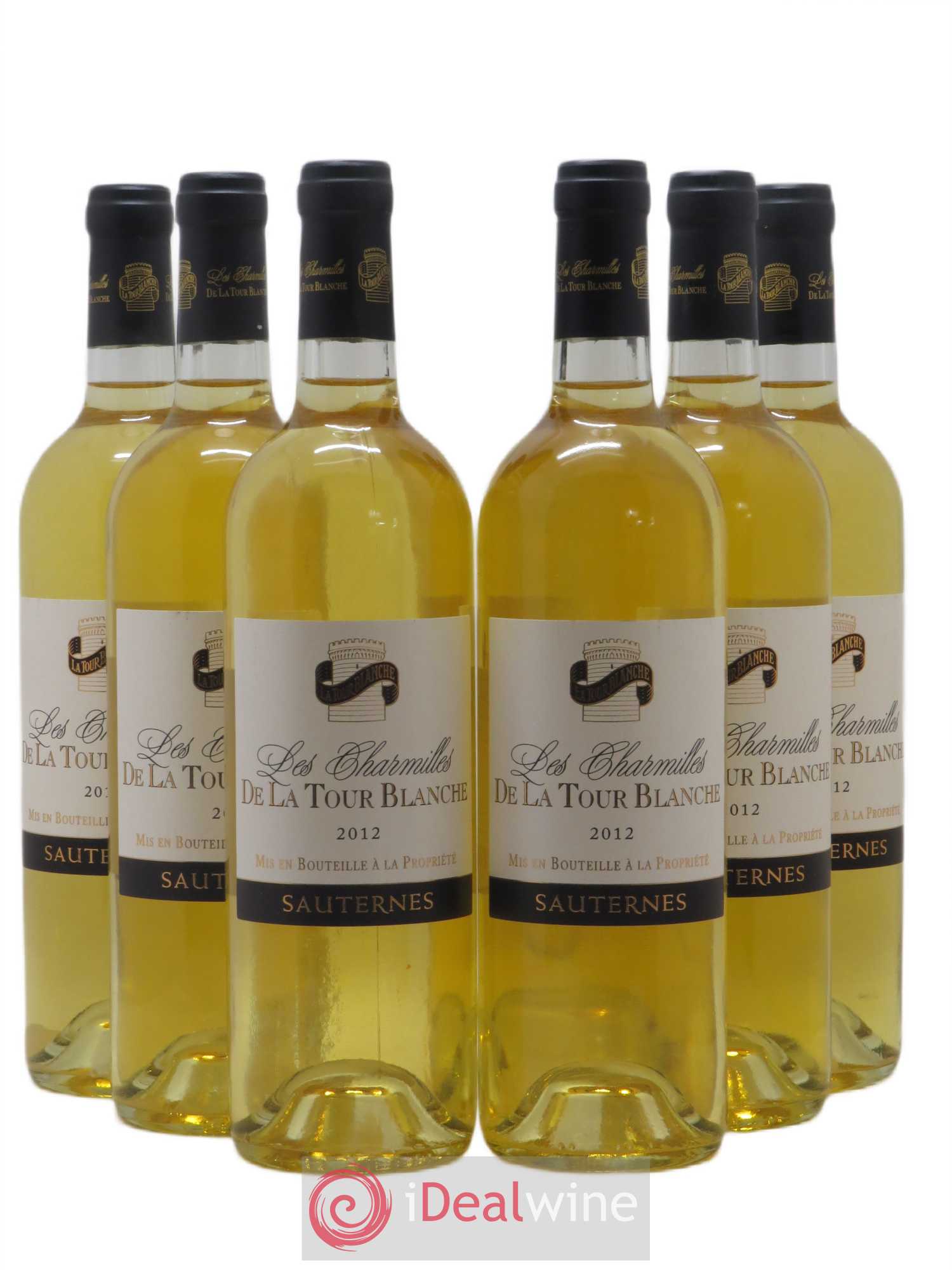 Sauternes Les Charmilles de la Tour Blanche (sans prix de réserve) 2012 - Posten von 6 Flaschen - 0