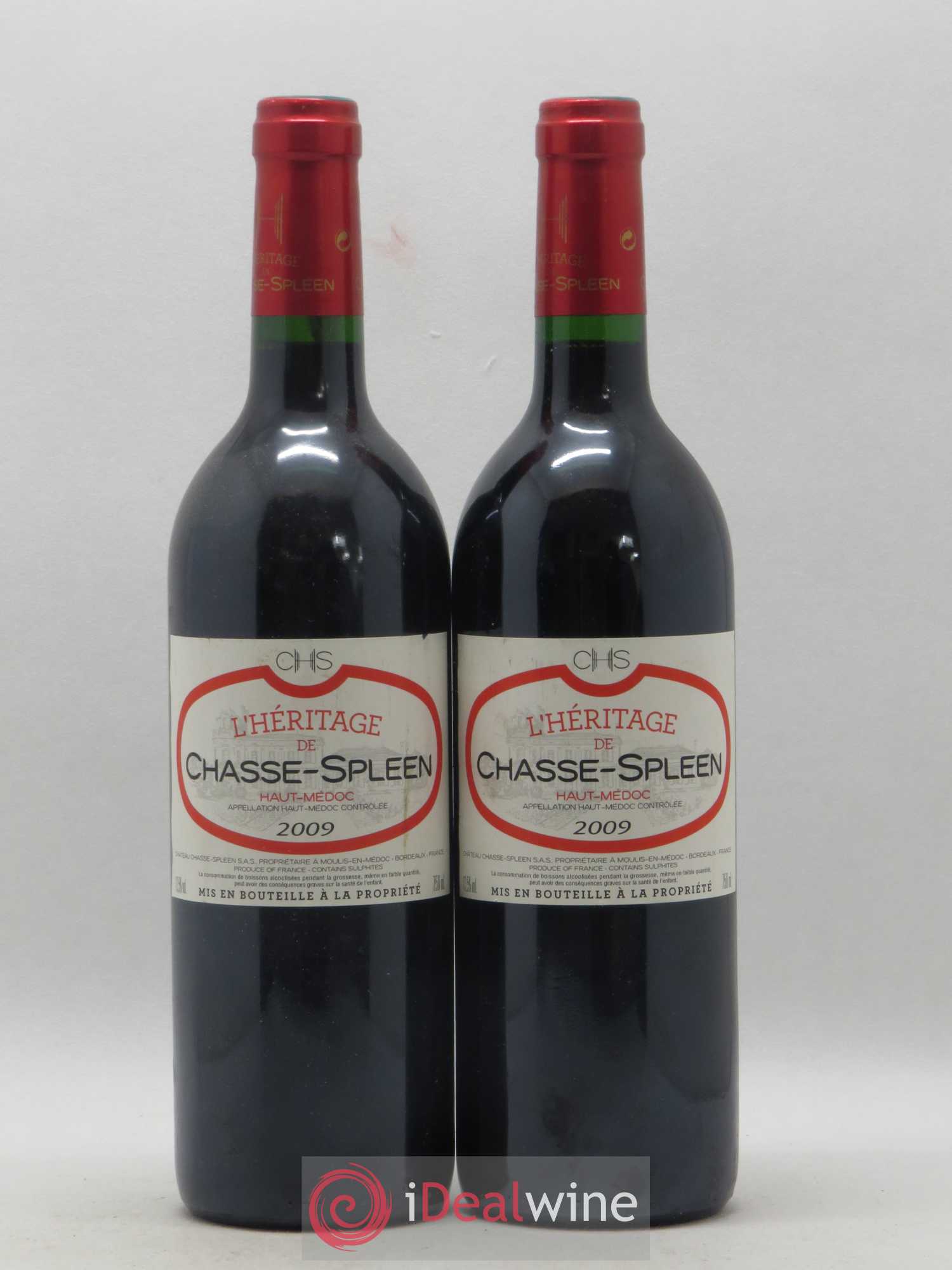 Héritage (Ermitage) de Chasse Spleen 2009 - Lot de 2 bouteilles - 0