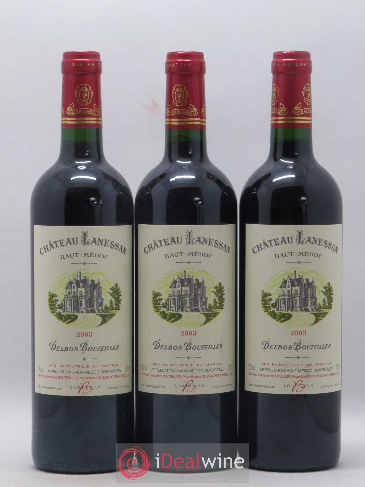Château Lanessan Cru Bourgeois Delbos Bouteiller 2003 - Lot de 6 bouteilles - 1