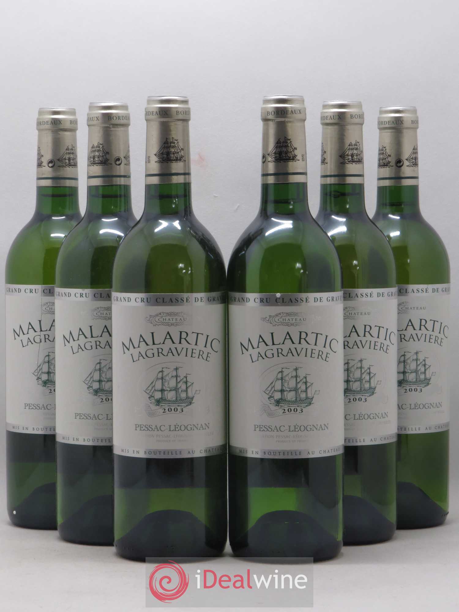 Château Malartic-Lagravière Cru Classé de Graves 2003 - Lot de 6 bouteilles - 0