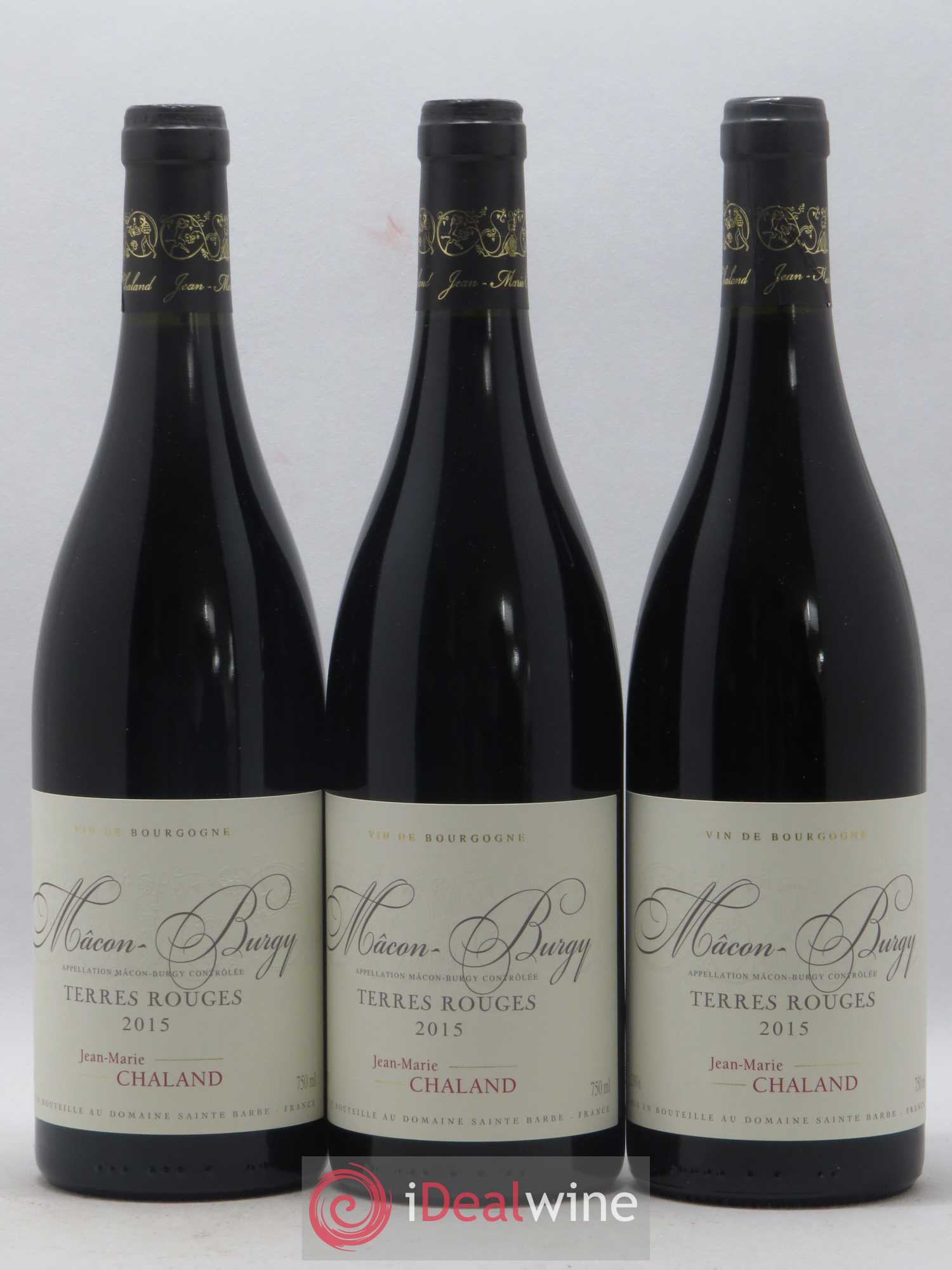 Mâcon-Burgy Terres Rouges Sainte-Barbe (Domaine) 2015 - Lotto di 3 bottiglie - 0
