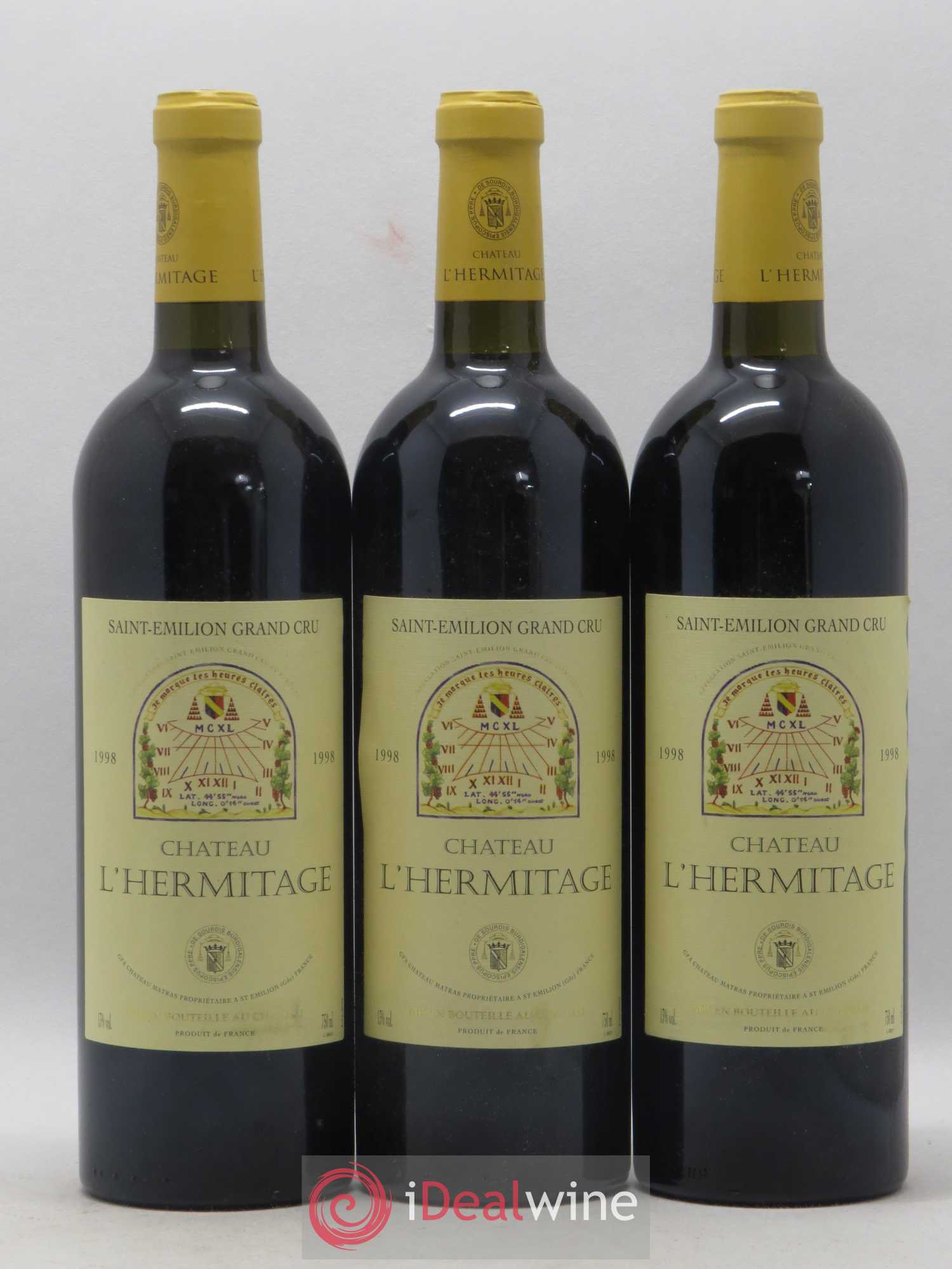 Château l' Hermitage 1998 - Lot de 6 bouteilles - 2