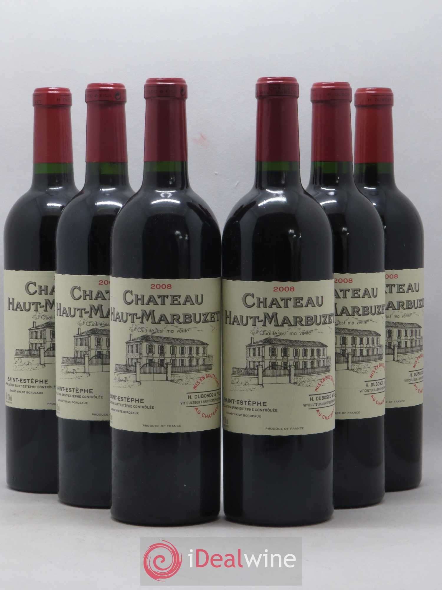 Château Haut Marbuzet 2008 - Lot de 6 bouteilles - 0