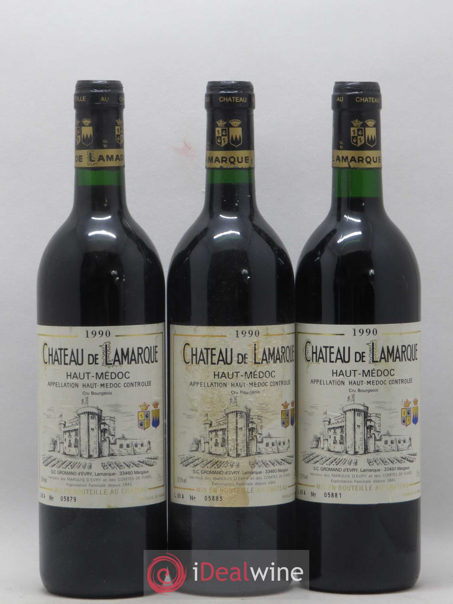 Château de Lamarque Cru Bourgeois 1990 - Lot de 12 bouteilles - 2