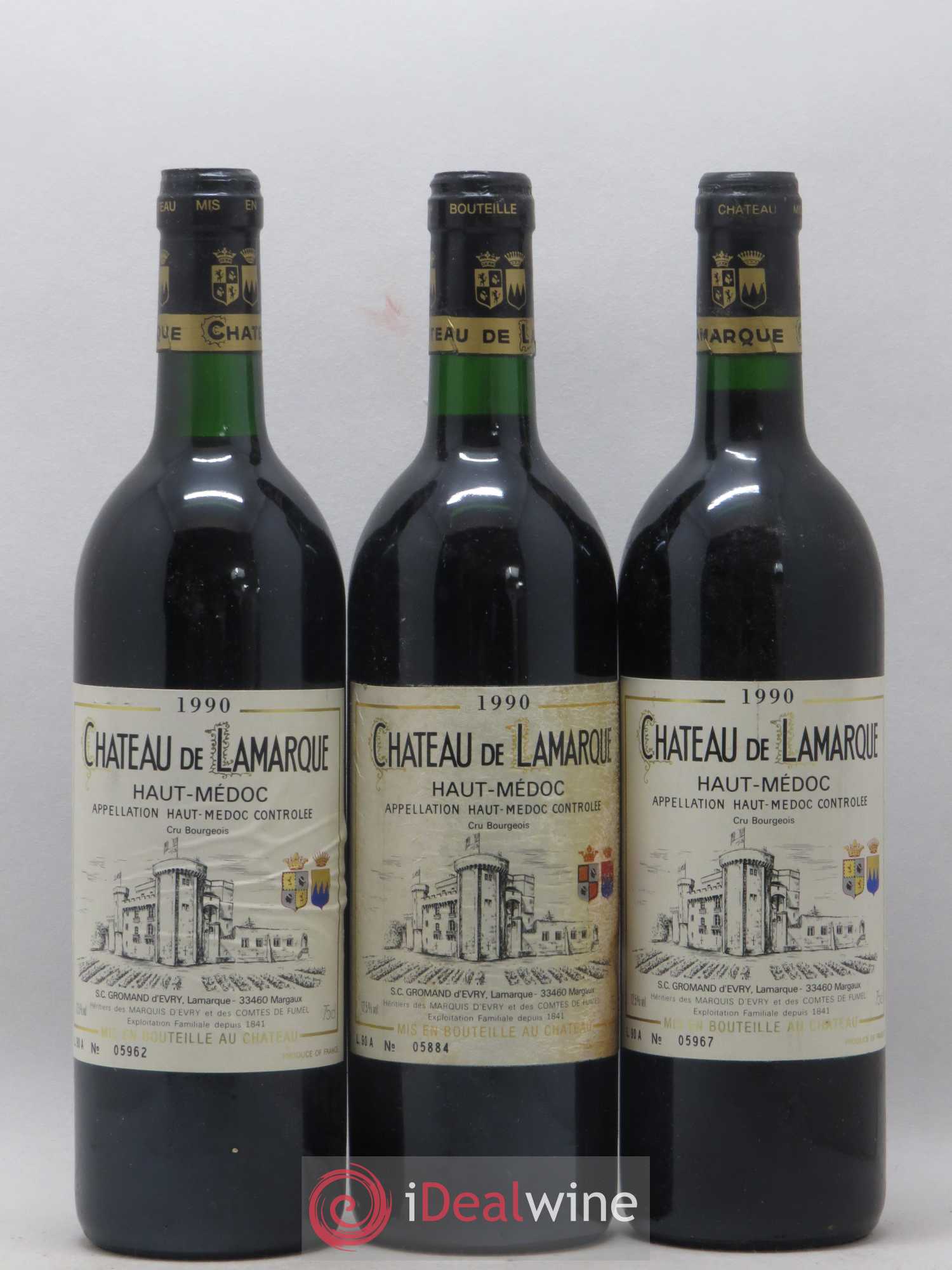 Château de Lamarque Cru Bourgeois 1990 - Lot de 12 bouteilles - 3