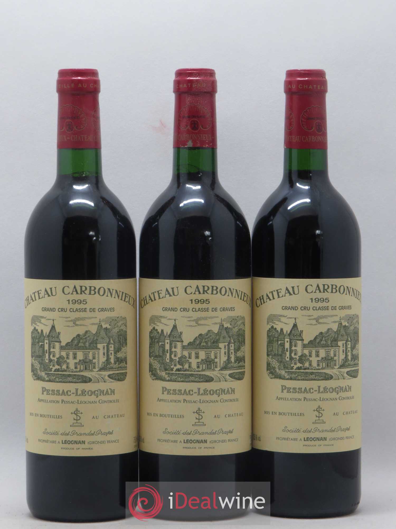 Château Carbonnieux Cru Classé de Graves 1995 - Lot de 12 bouteilles - 1