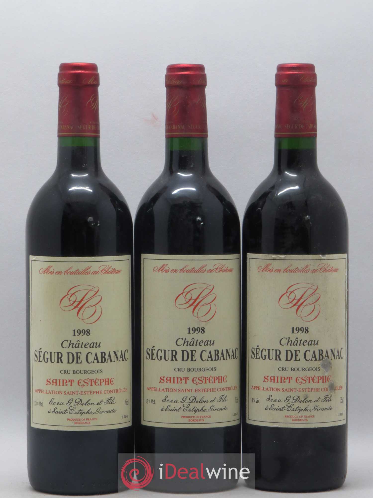 Château Ségur de Cabanac Cru Bourgeois 1998 - Lot de 6 bouteilles - 2