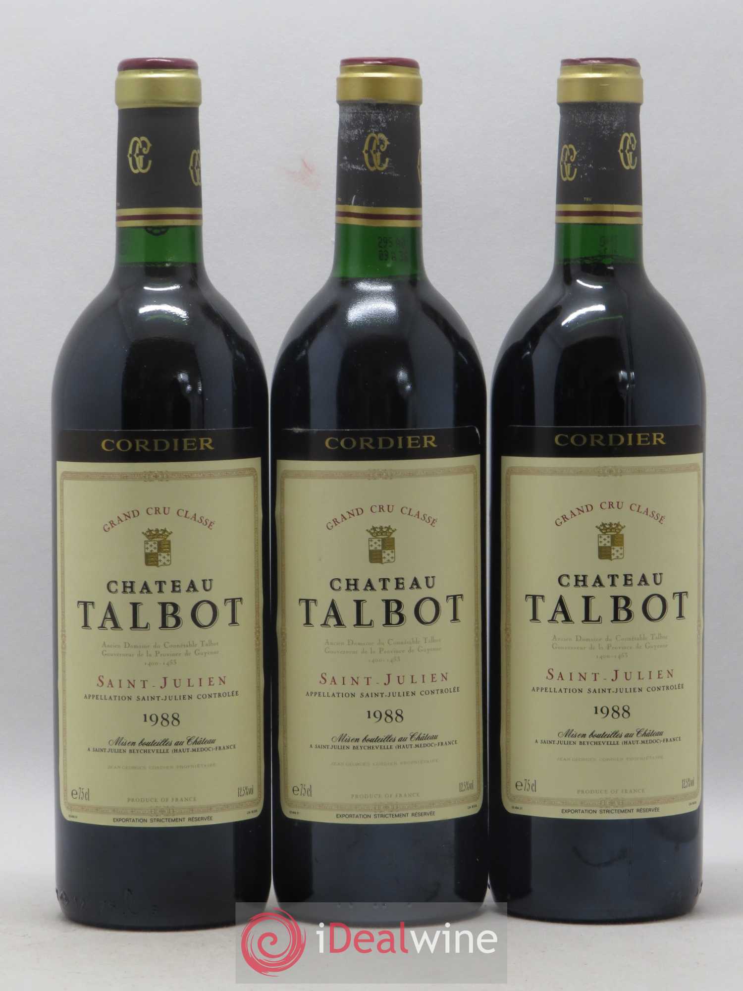 Château Talbot 4ème Grand Cru Classé 1988 - Lot de 6 bouteilles - 1