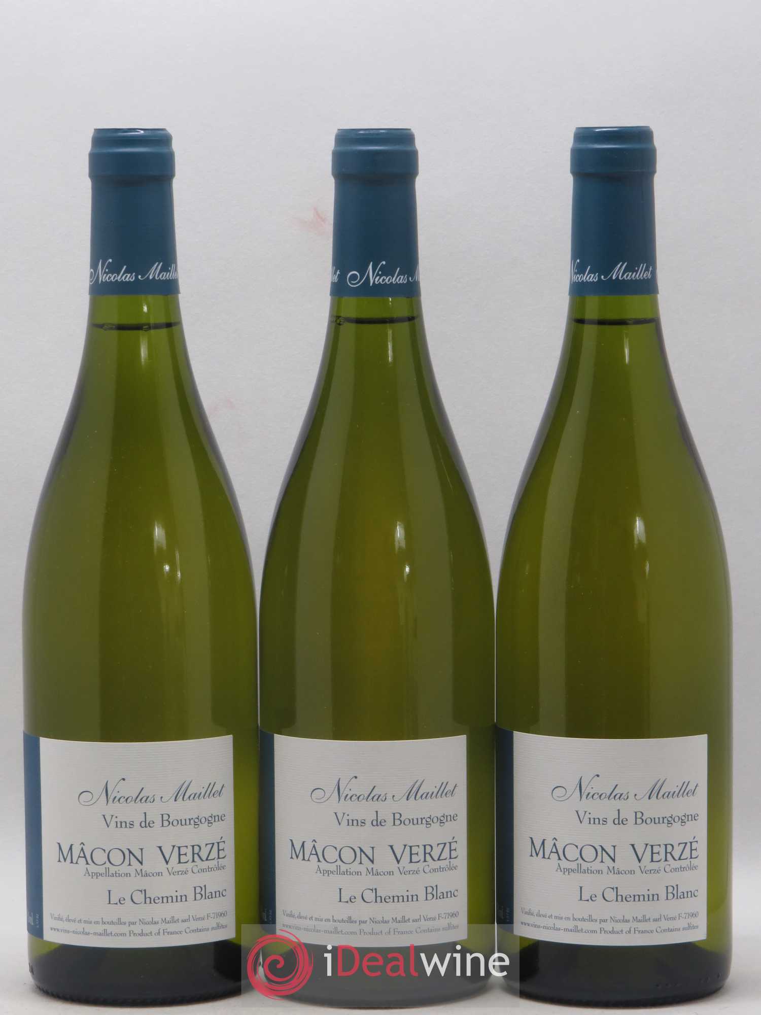 Mâcon-Verzé Le Chemin Blanc Nicolas Maillet 2017 - Lot de 3 bouteilles - 0
