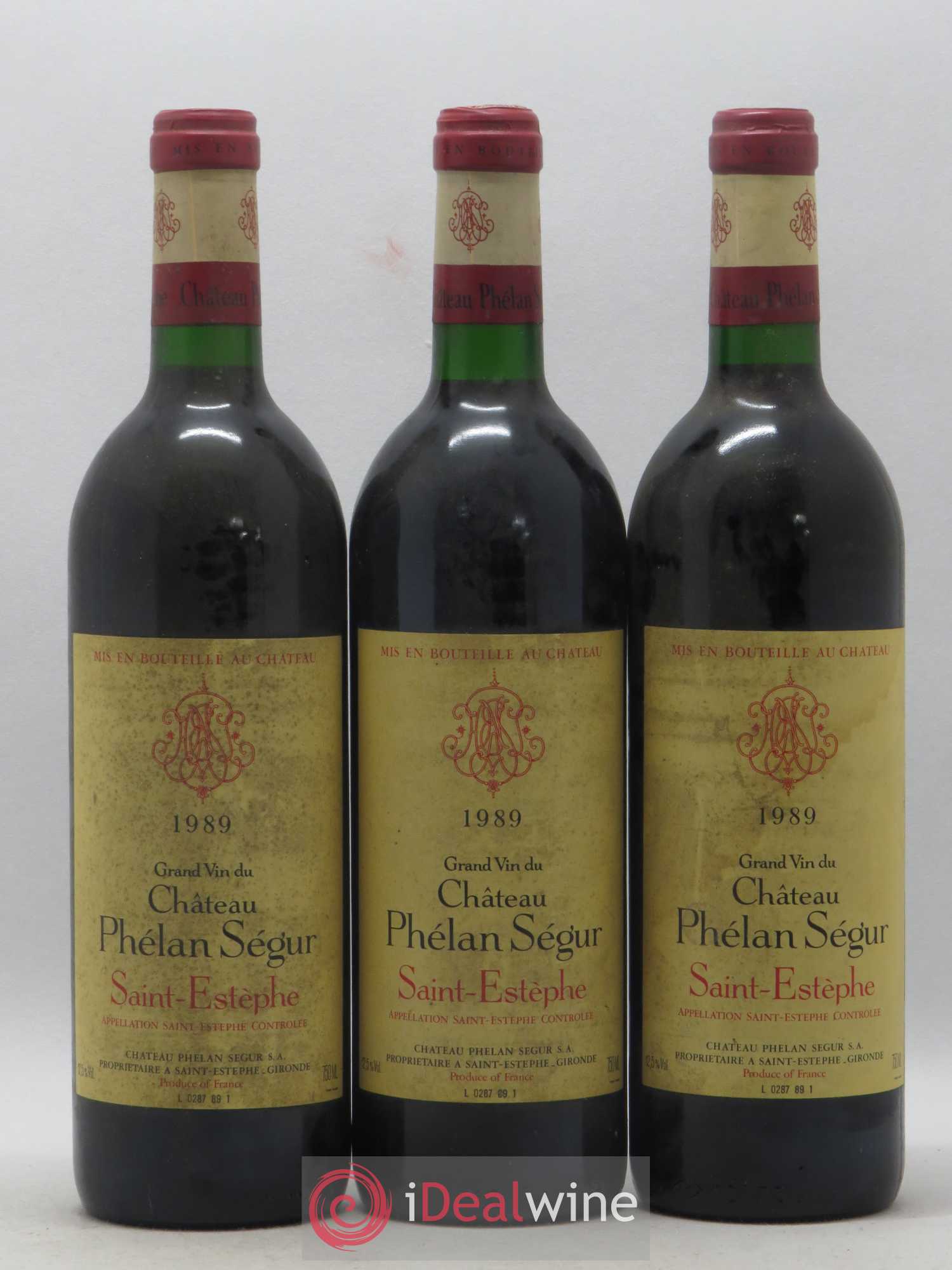 Château Phélan Ségur 1989 - Lot de 6 bouteilles - 1