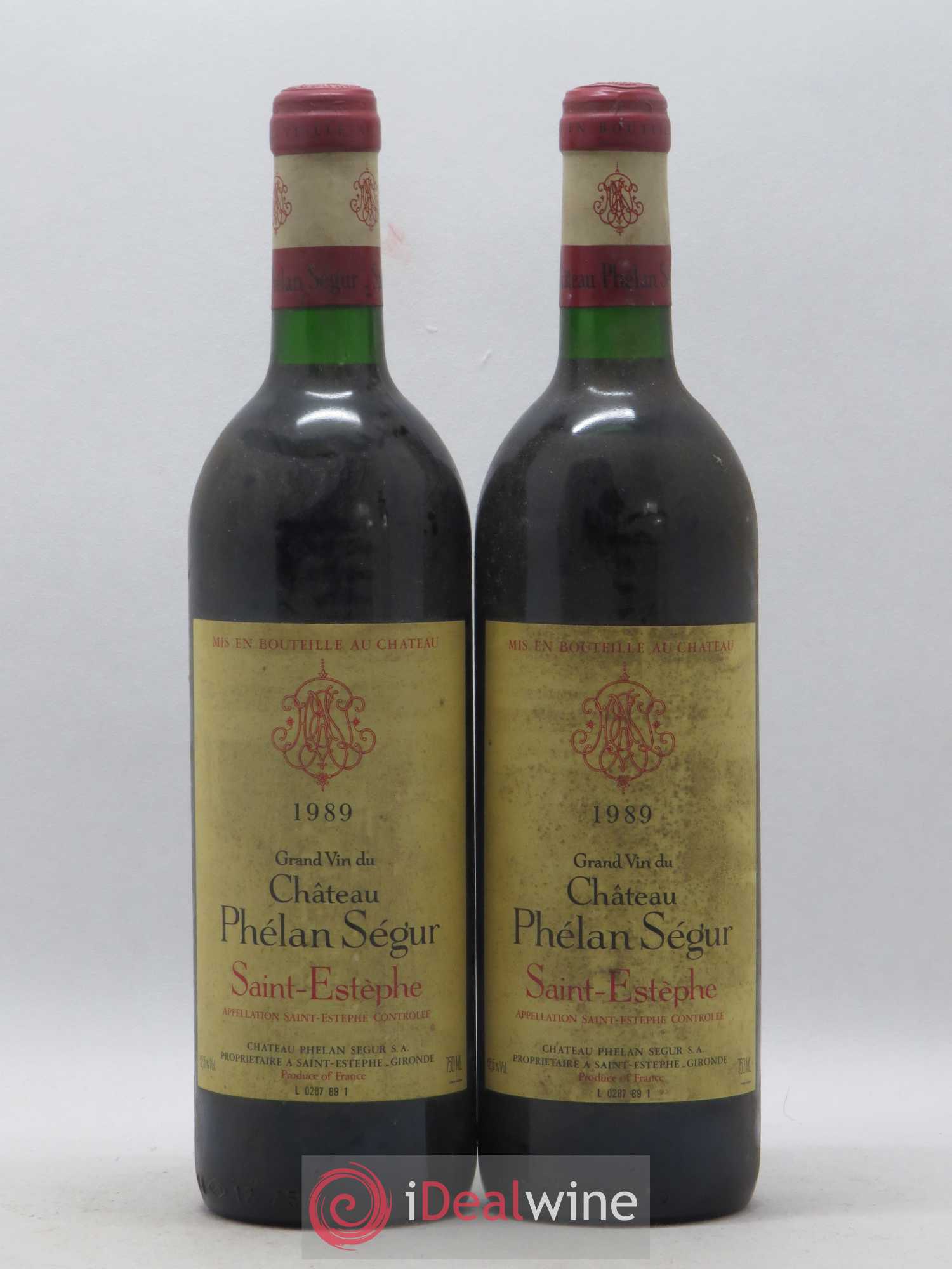 Château Phélan Ségur 1989 - Lot de 2 bouteilles - 0