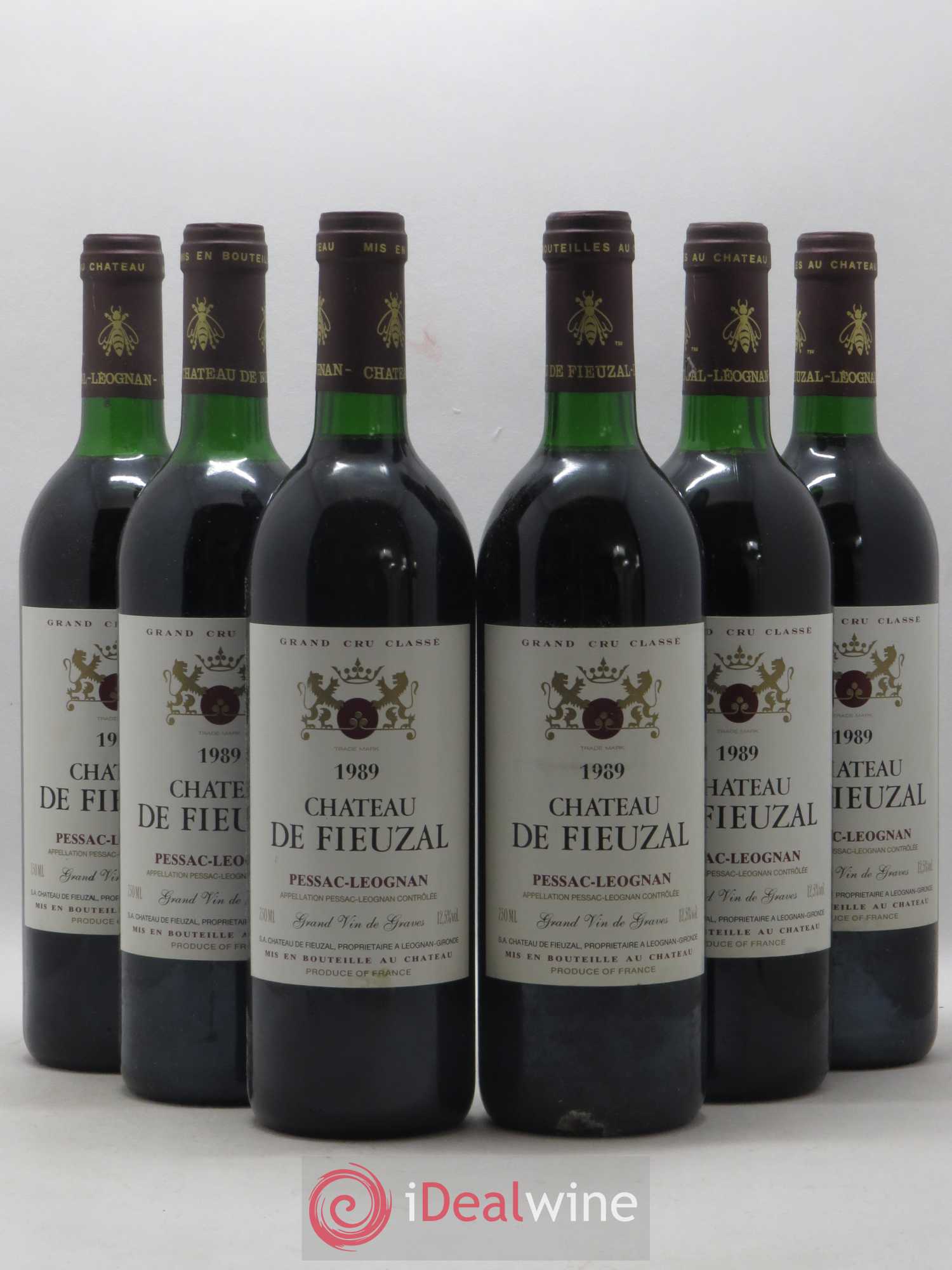 Château de Fieuzal Cru Classé de Graves 1989 - Lot de 6 bouteilles - 0