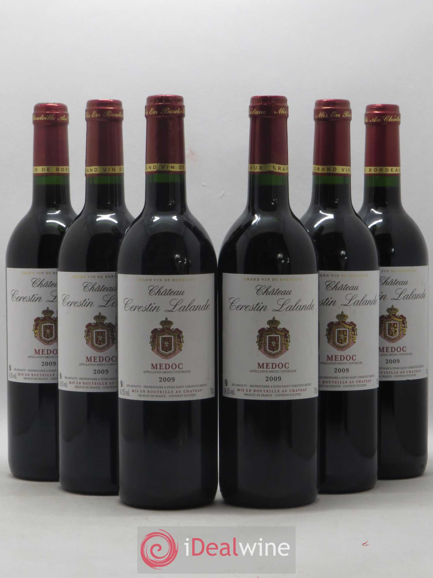 Médoc Château Cérestin Lalande 2009 - Lot de 6 bouteilles - 0