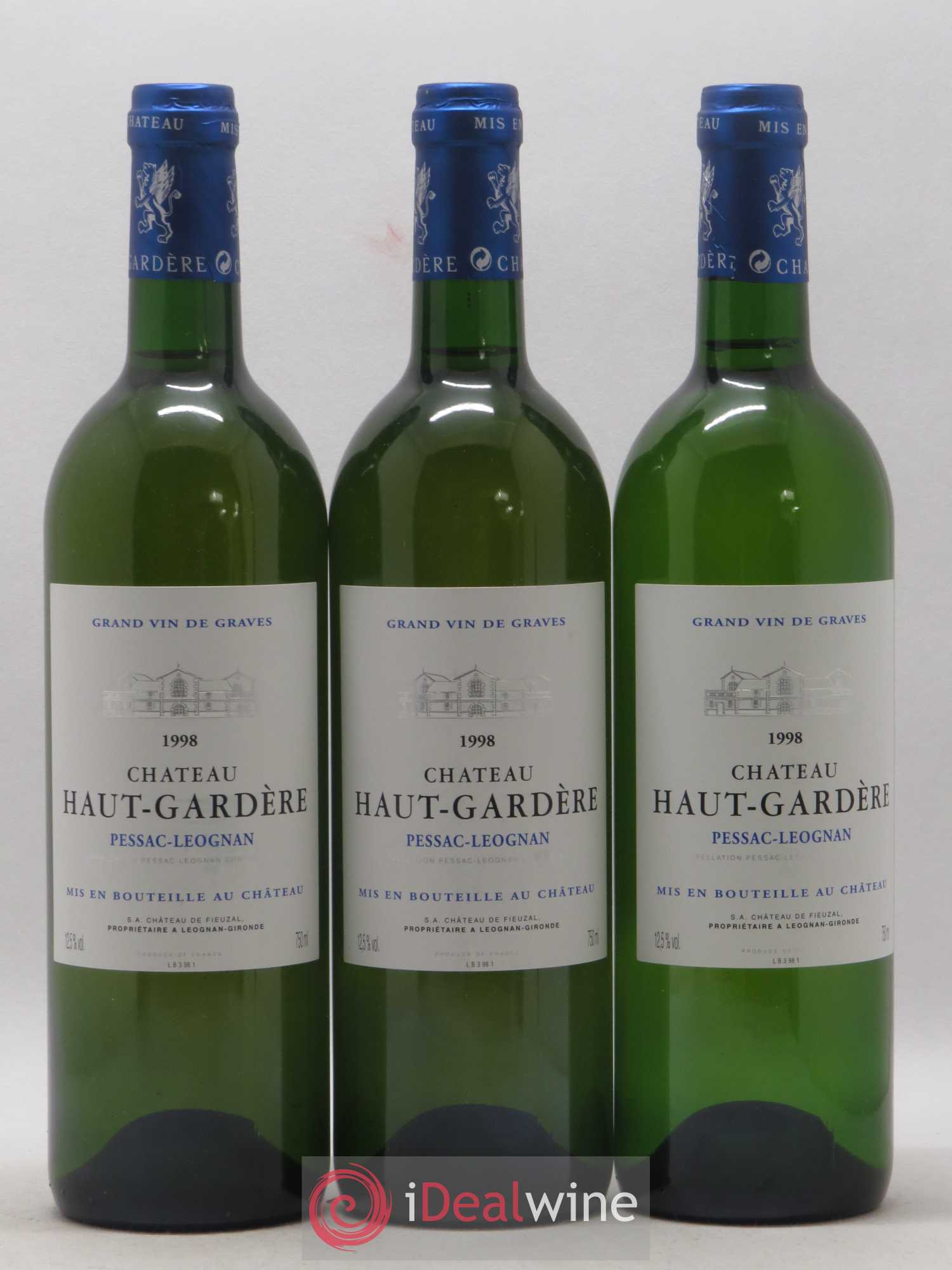 Château Haut-Gardère 1998 - Lot de 3 bouteilles - 0