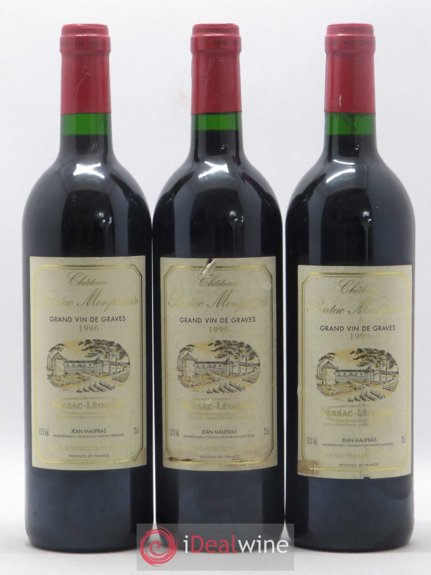 Pessac-Léognan Château Pontac Monplaisir 1996 - Lot of 6 bottles - 1