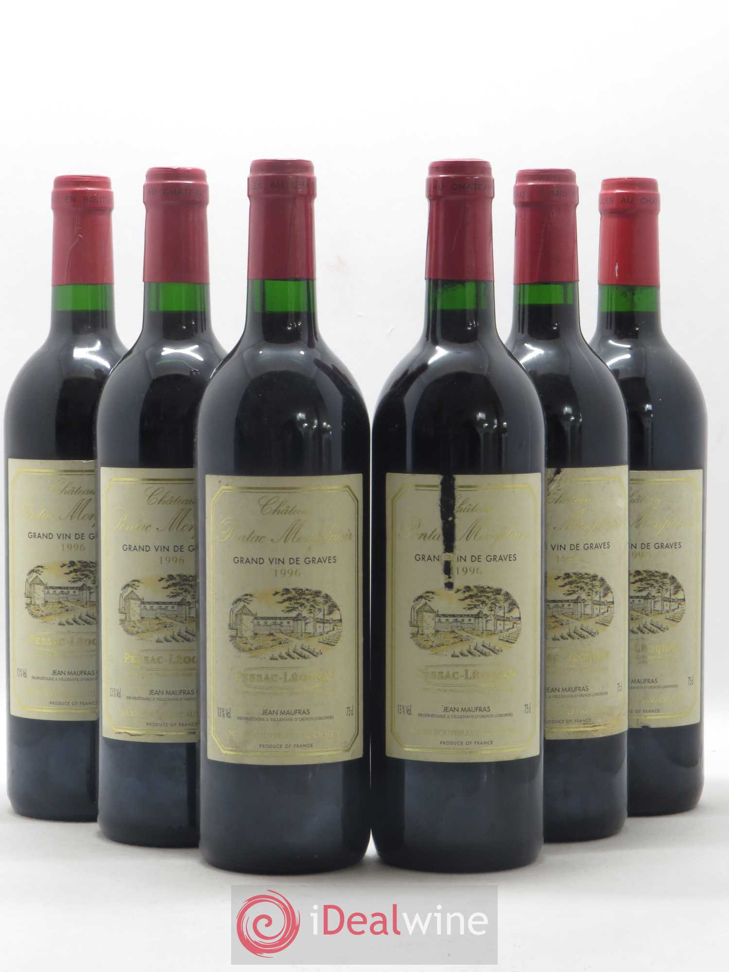 Pessac-Léognan Château Pontac Monplaisir 1996 - Lot of 6 bottles - 0