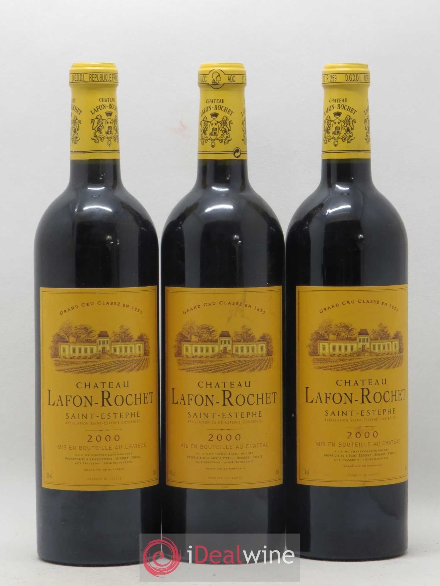 Château Lafon Rochet 4ème Grand Cru Classé 2000 - Lot de 6 bouteilles - 1