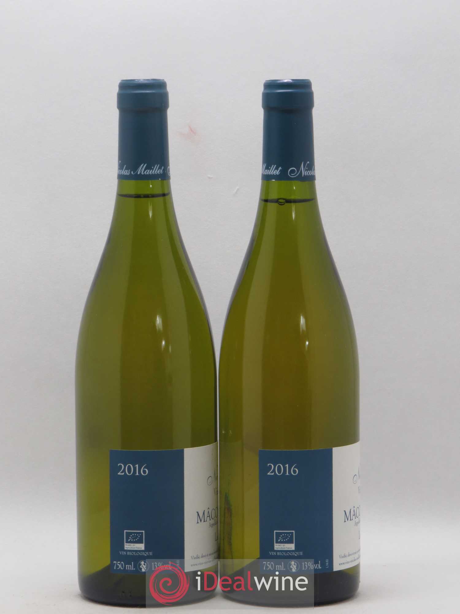 Mâcon-Verzé Le Chemin Blanc Nicolas Maillet 2016 - Lot de 2 bouteilles - 1