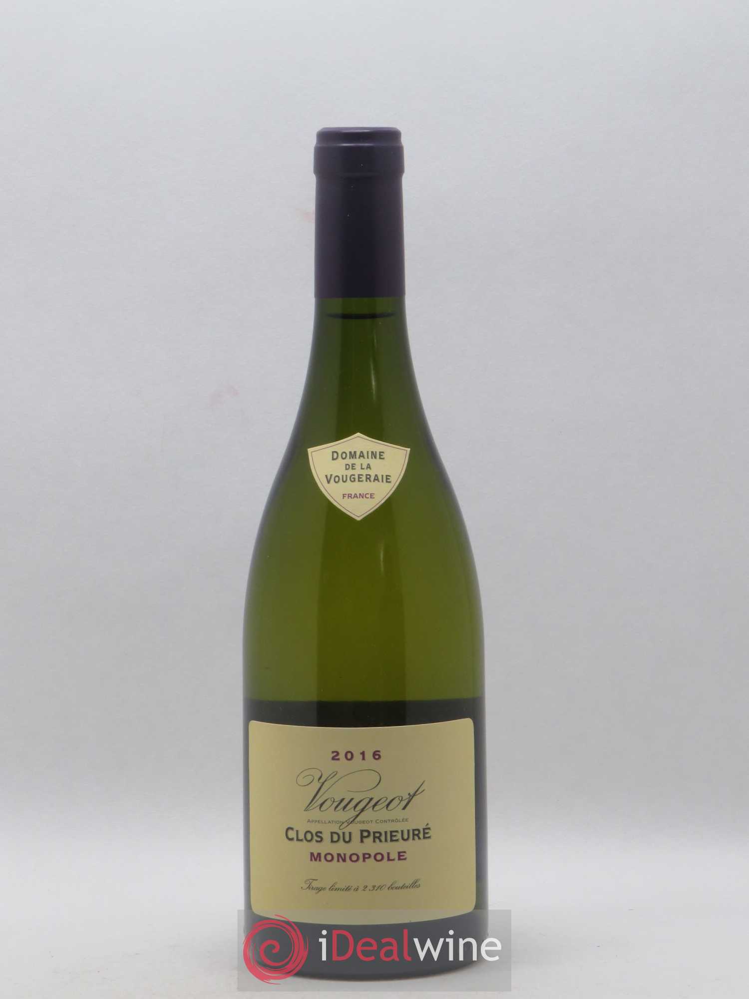 Vougeot Clos du Prieuré monopole Domaine de la Vougeraie 2016 - Posten von 1 Flasche - 0