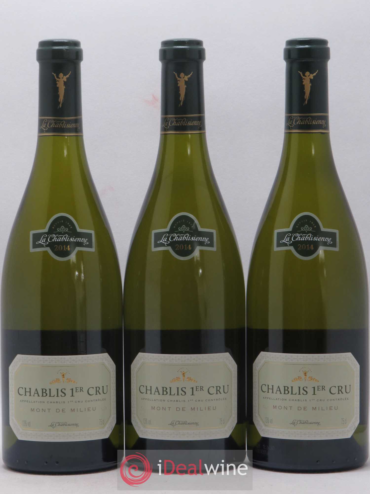 Chablis 1er Cru Mont de Milieu La Chablisienne 2014 - Posten von 3 Flaschen - 0