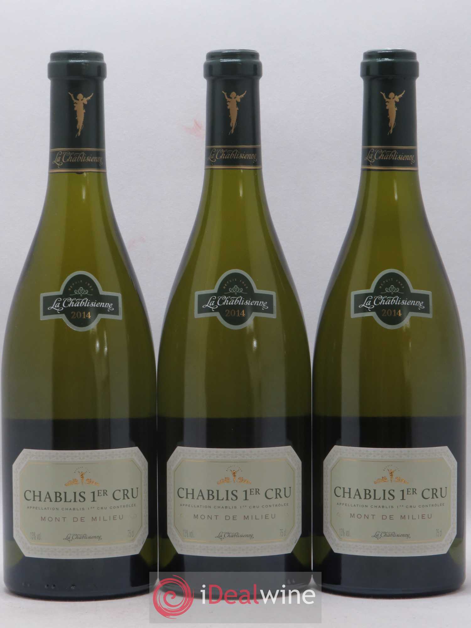 Chablis 1er Cru Mont de Milieu La Chablisienne 2014 - Posten von 3 Flaschen - 0
