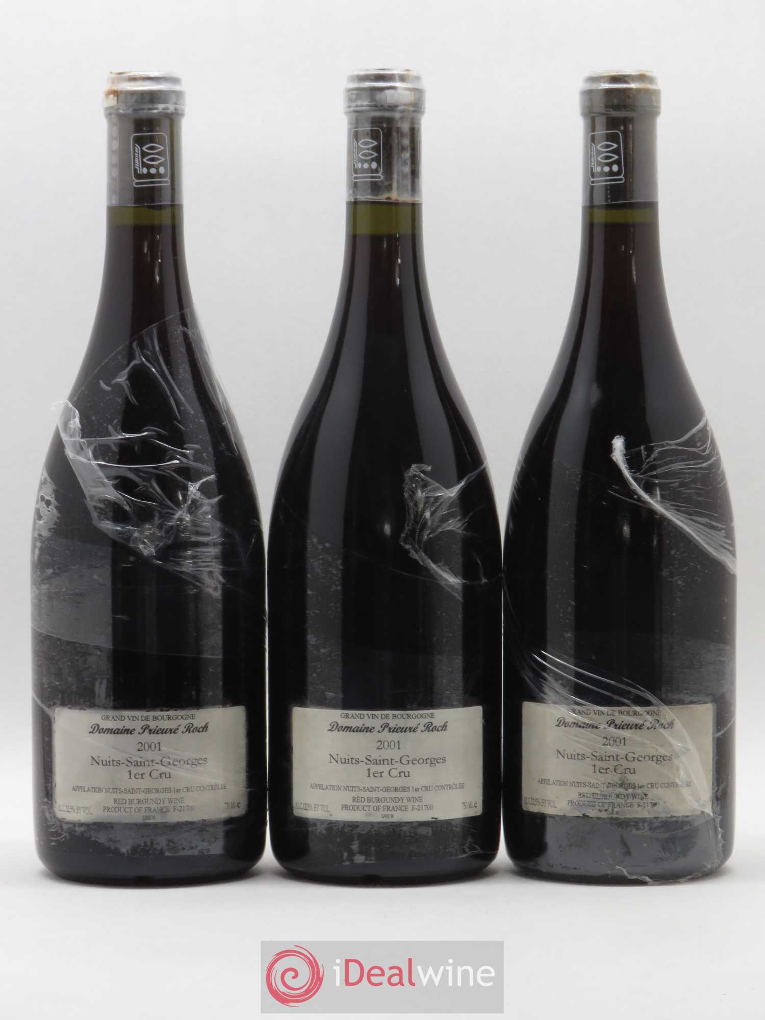 Nuits-Saint-Georges 1er Cru Prieuré Roch 2001 - Lot de 3 bouteilles - 1