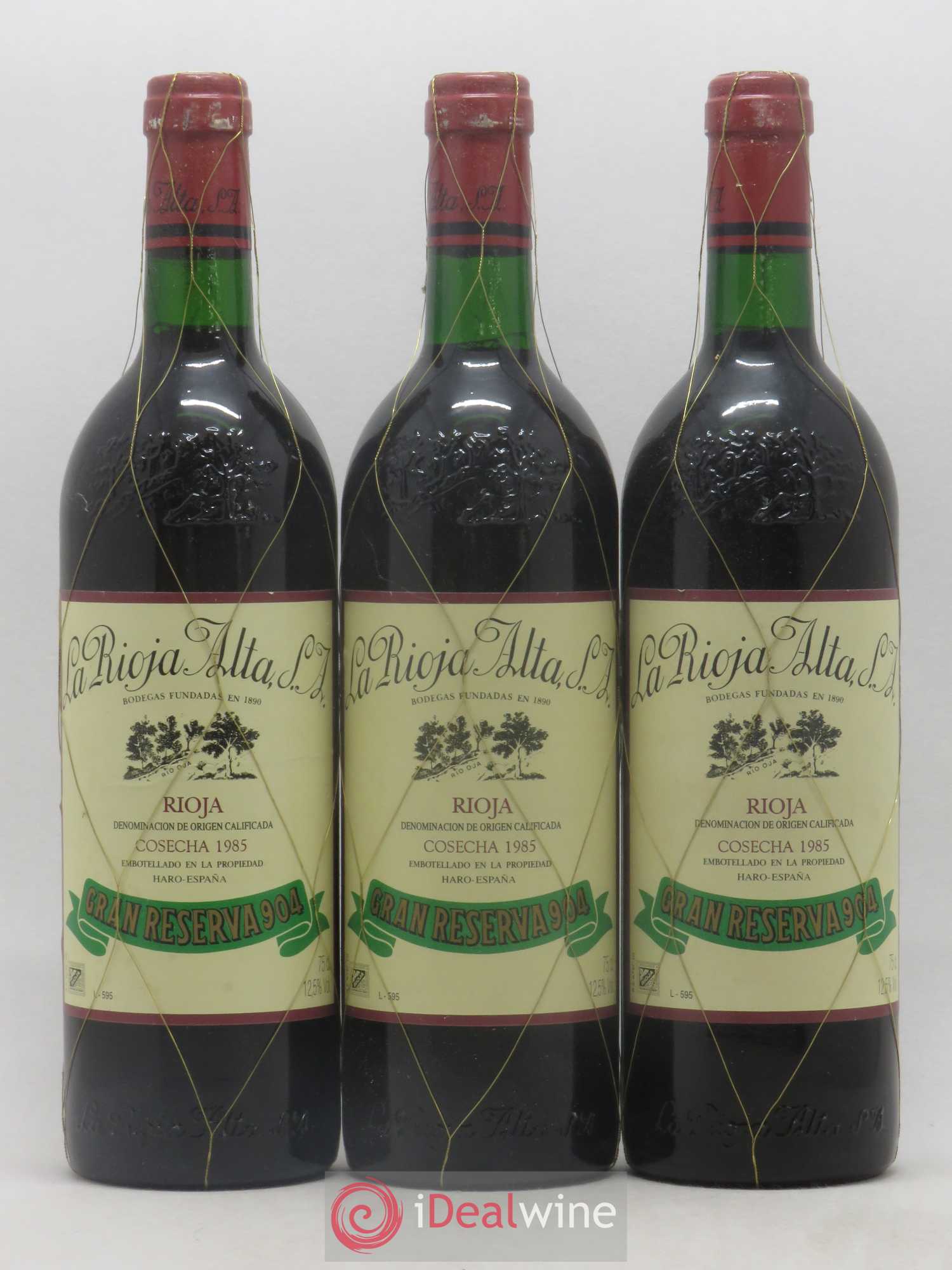 Rioja DOCa Gran Reserva 904 La Rioja Alta 1985 - Posten von 3 Flaschen - 0