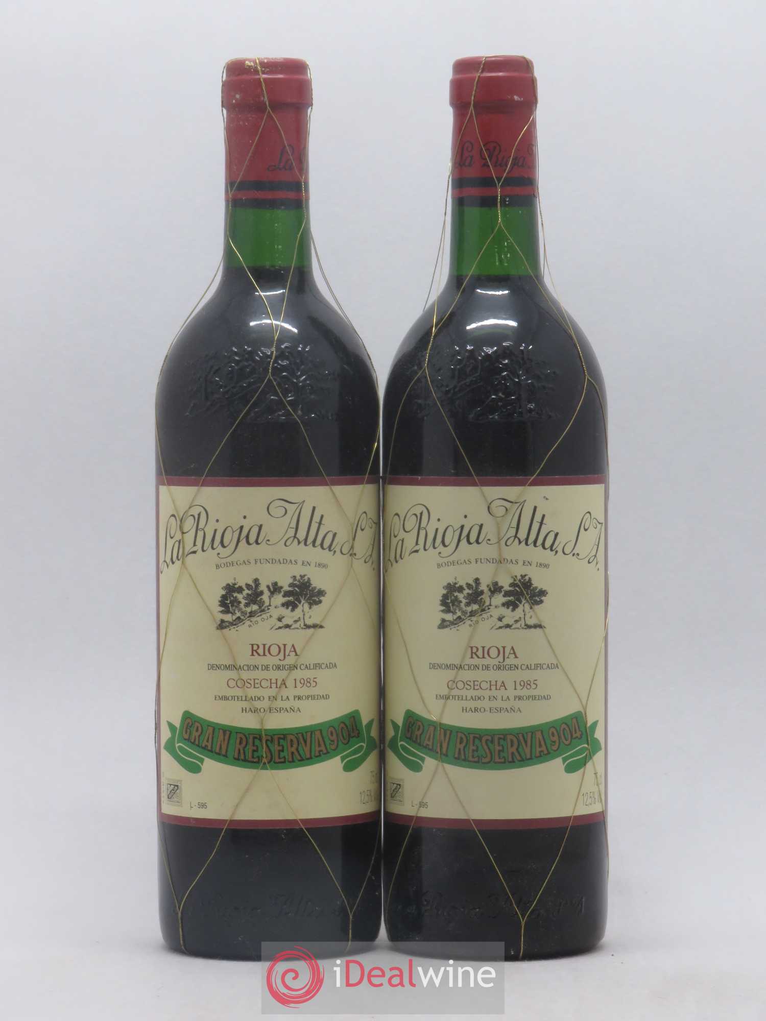 Rioja DOCa Gran Reserva 904 La Rioja Alta 1985 - Lot of 2 bottles - 0