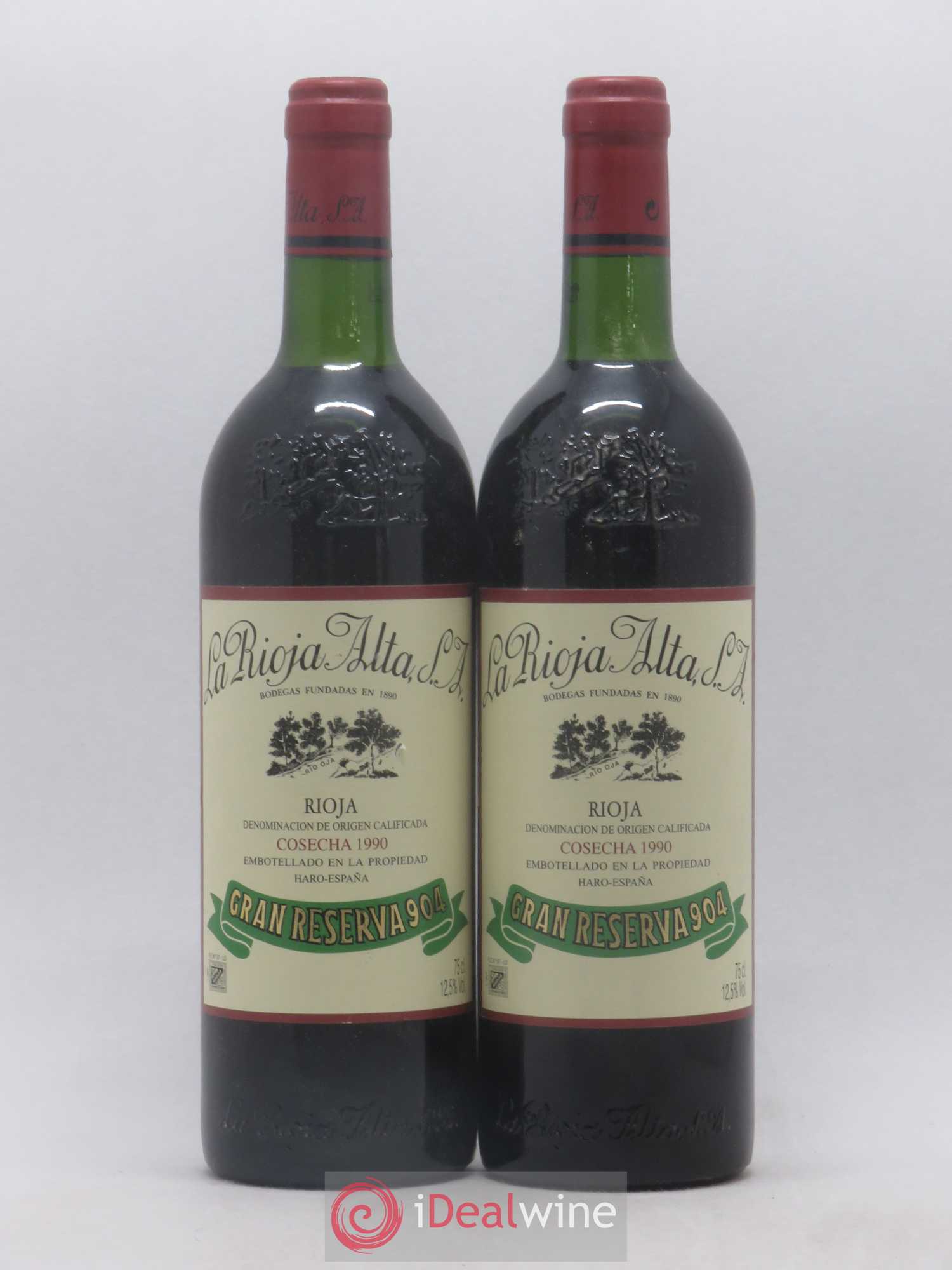 Rioja DOCa Gran Reserva 904 La Rioja Alta 1990 - Lotto di 2 bottiglie - 0