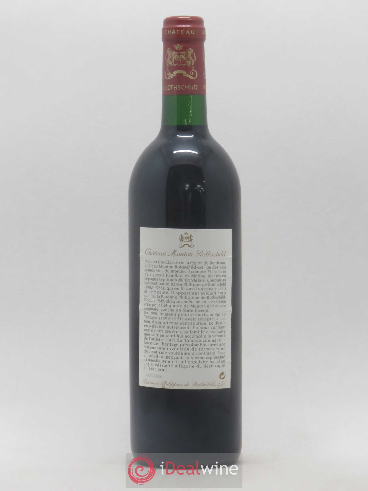 Château Mouton Rothschild 1er Grand Cru Classé 1998 - Lot de 1 bouteille - 1