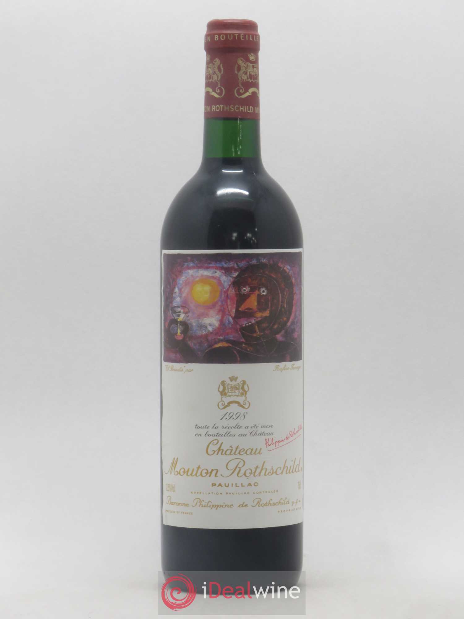 Château Mouton Rothschild 1er Grand Cru Classé 1998 - Lot de 1 bouteille - 0
