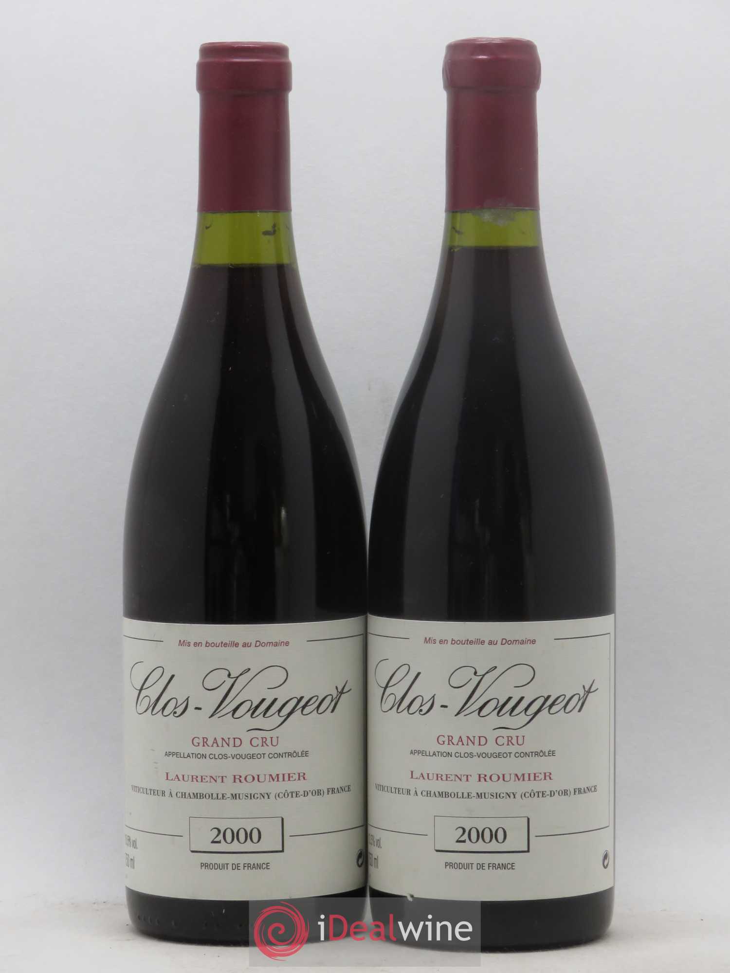 Clos de Vougeot Grand Cru Laurent Roumier 2000 - Lot de 2 bouteilles - 0