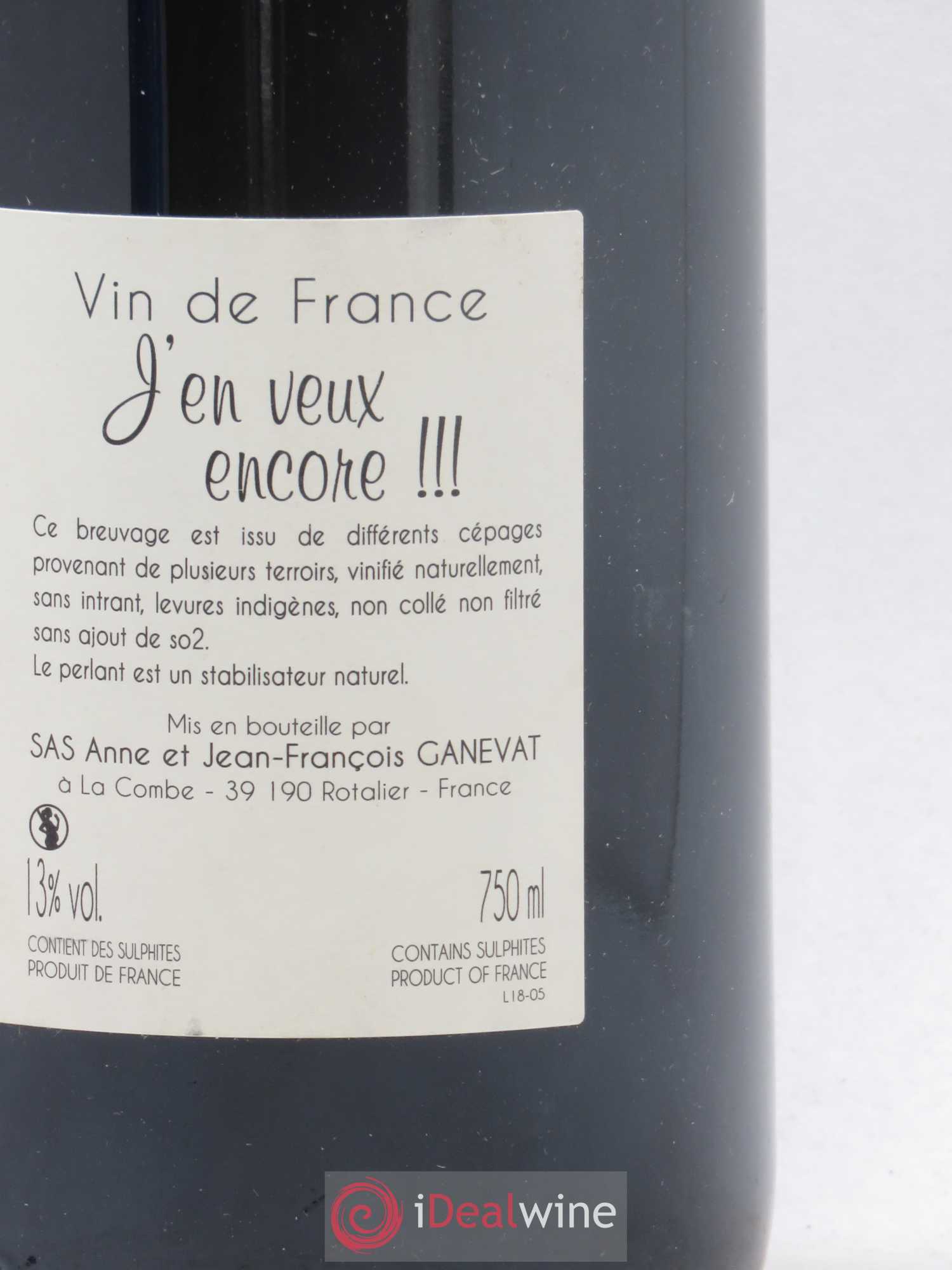 Vin de France J'en veux encore Anne et Jean François Ganevat 2018 - Lot de 1 bouteille - 2