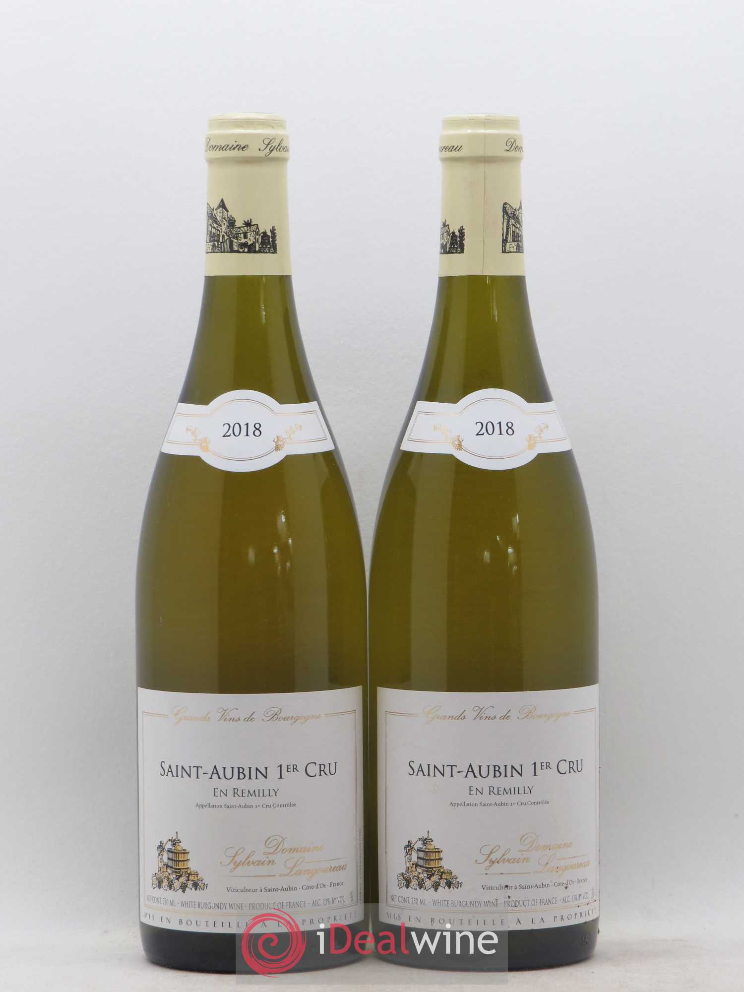 Saint-Aubin 1er Cru En Rémilly Sylvain Langoureau 2018 - Lot de 2 bouteilles - 0