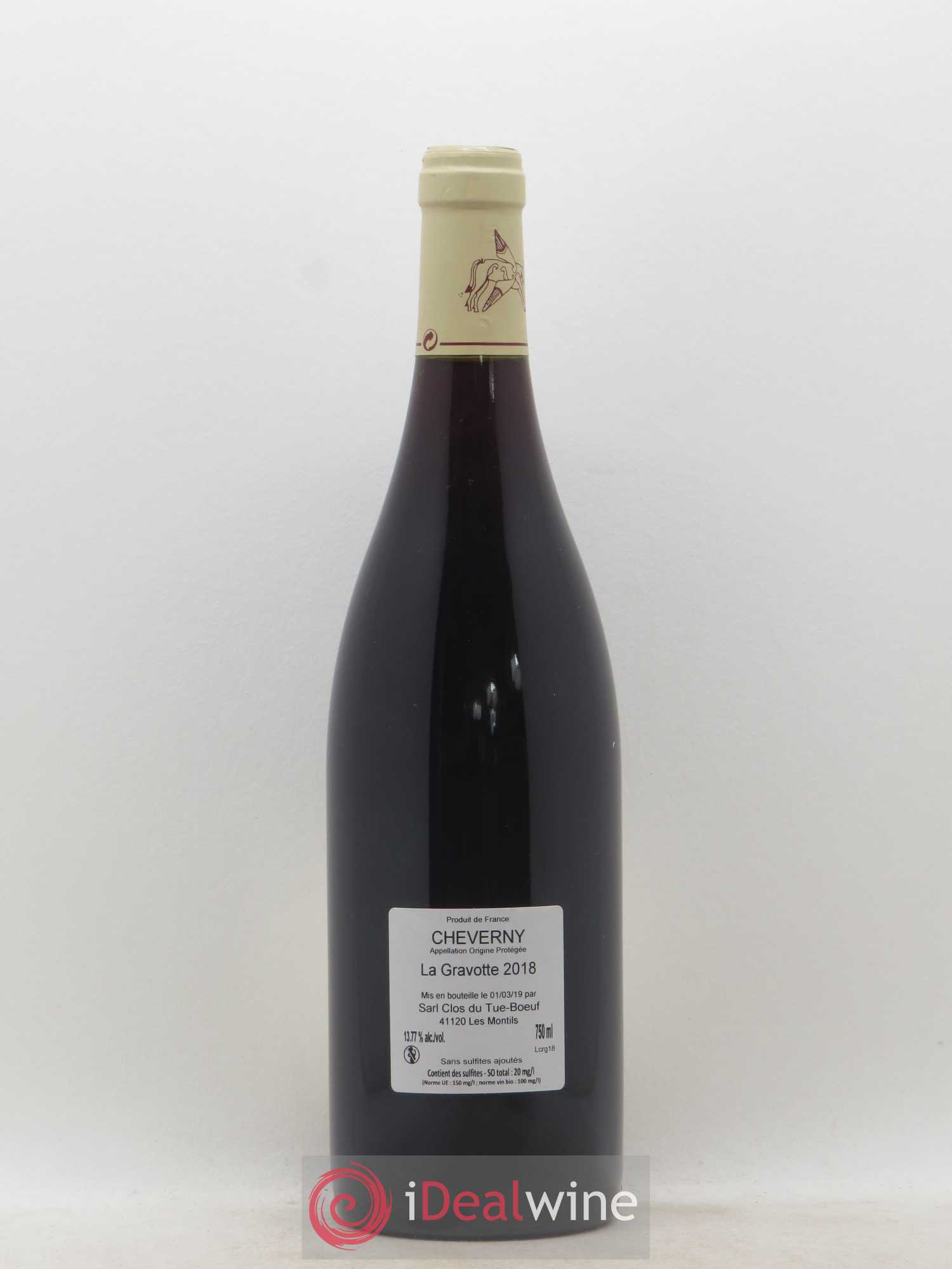 Cheverny La Gravotte Clos du Tue-Boeuf 2018 - Lot de 1 bouteille - 1