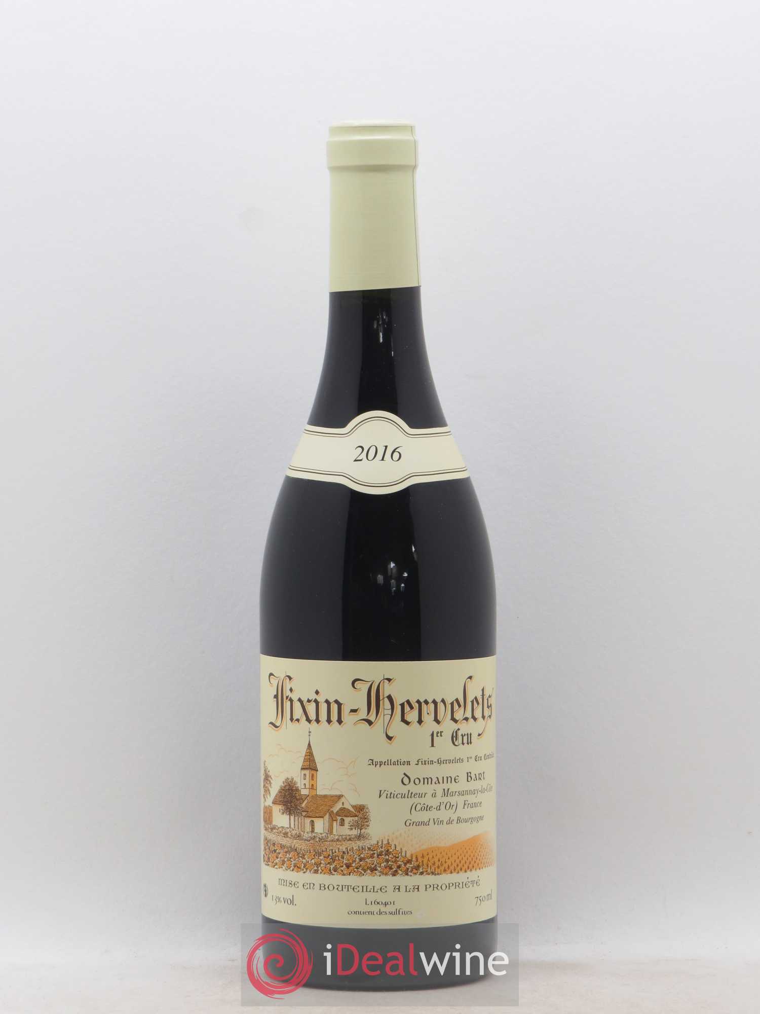 Fixin 1er Cru Hervelets Bart (Domaine) 2016 - Lot de 1 bouteille - 0