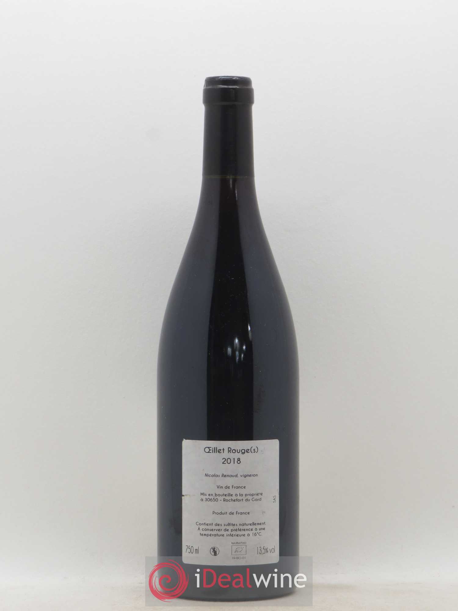 Vin de France Oeillet Rouges Clos des Grillons 2018 - Lot de 1 bouteille - 1
