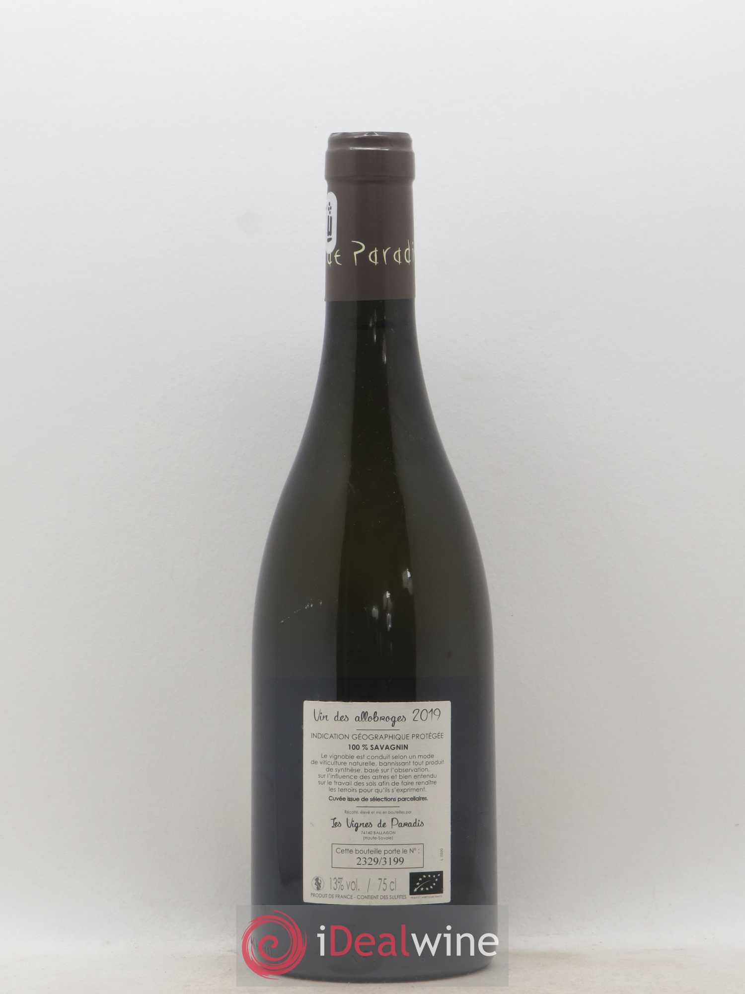 Vin des Allobroges Savagnin Les Vignes du Paradis Dominique Lucas 2019 - Posten von 1 Flasche - 1