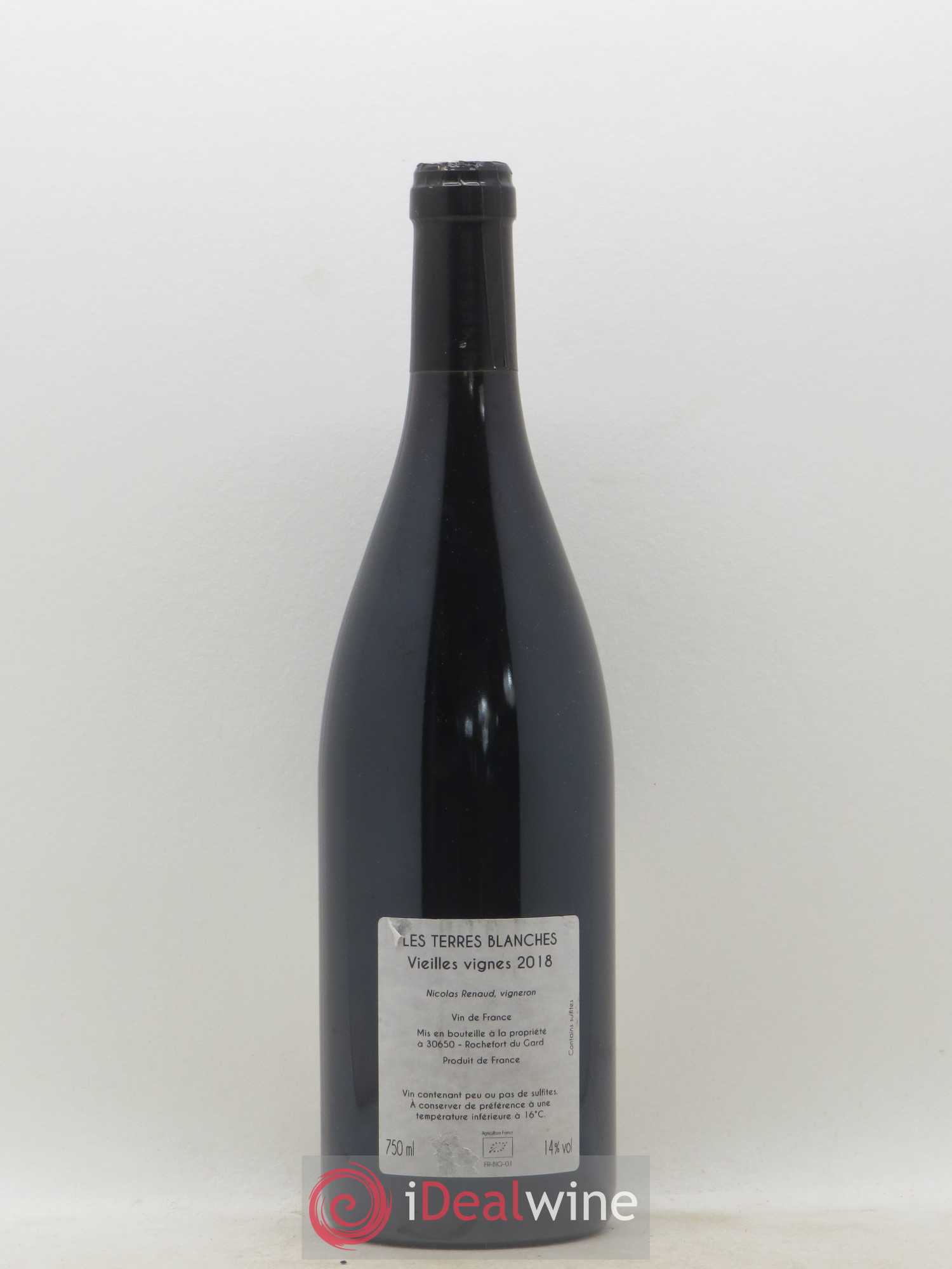 Vin de France Les Terres Blanches Vieilles vignes Clos des Grillons 2018 - Lot de 1 bouteille - 1