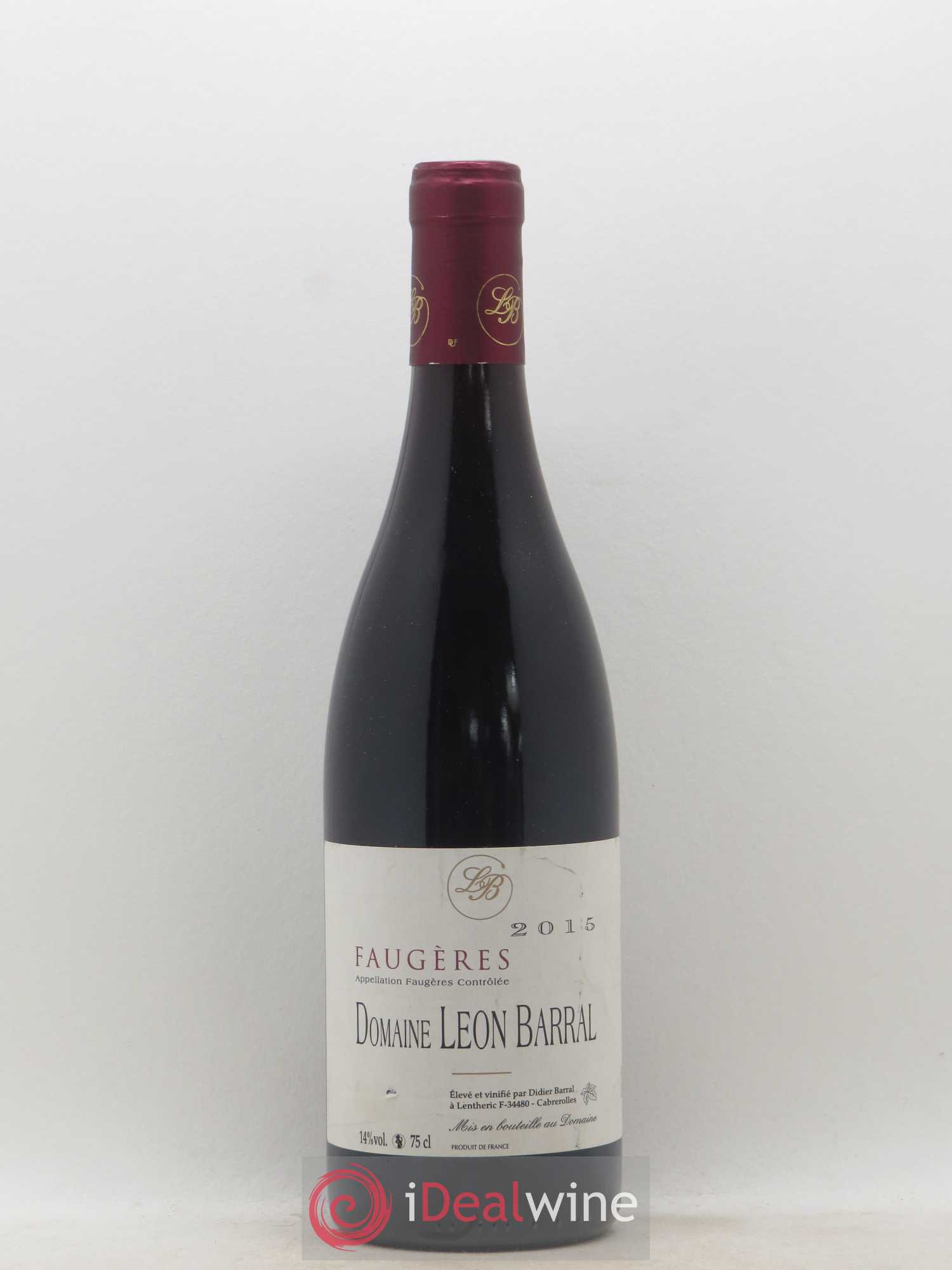 Faugères Domaine Léon Barral 2015 - Lot de 1 bouteille - 0