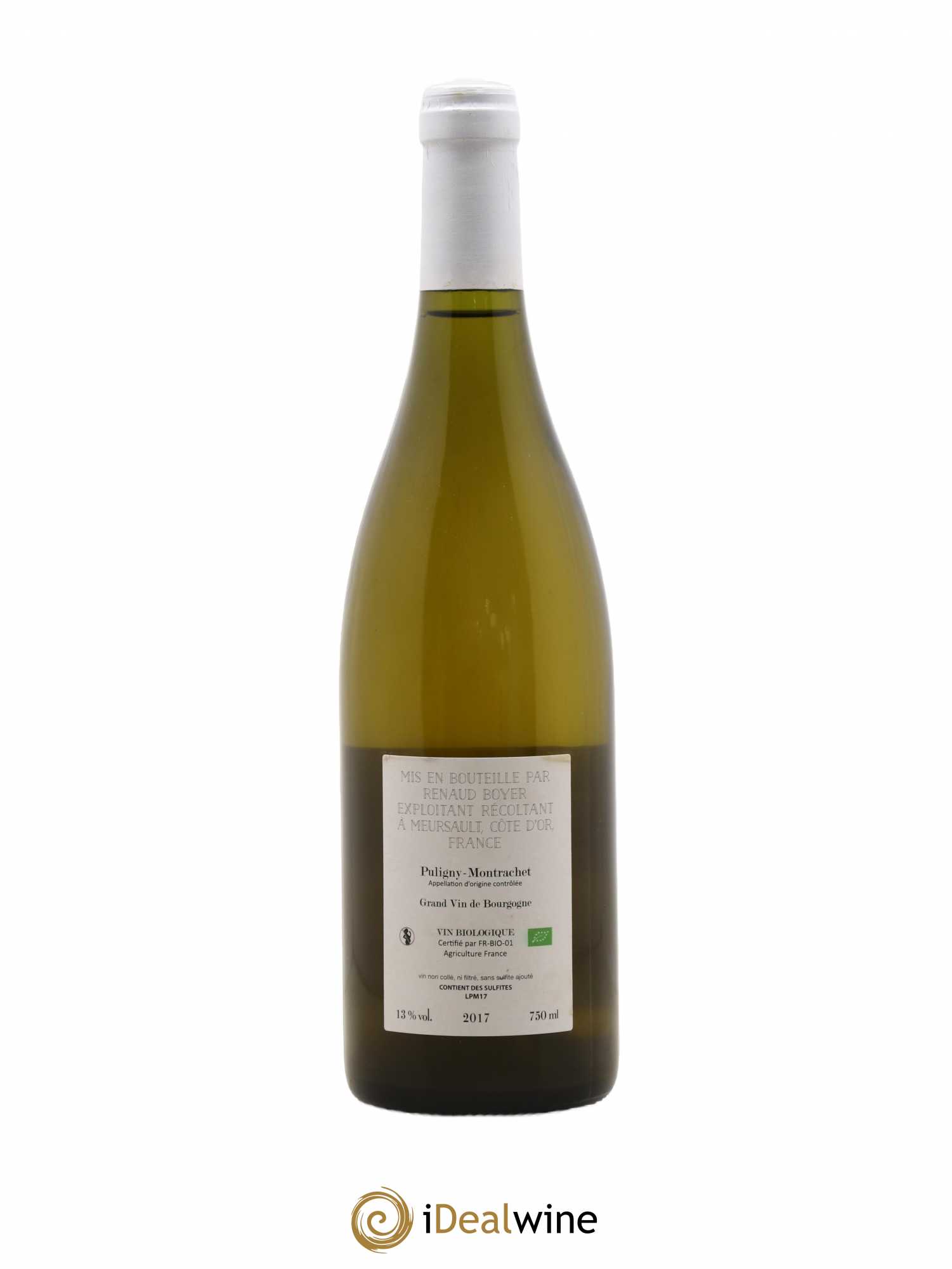 Puligny-Montrachet Les Reuchaux Renaud Boyer 2017 - Lot de 1 bouteille - 1