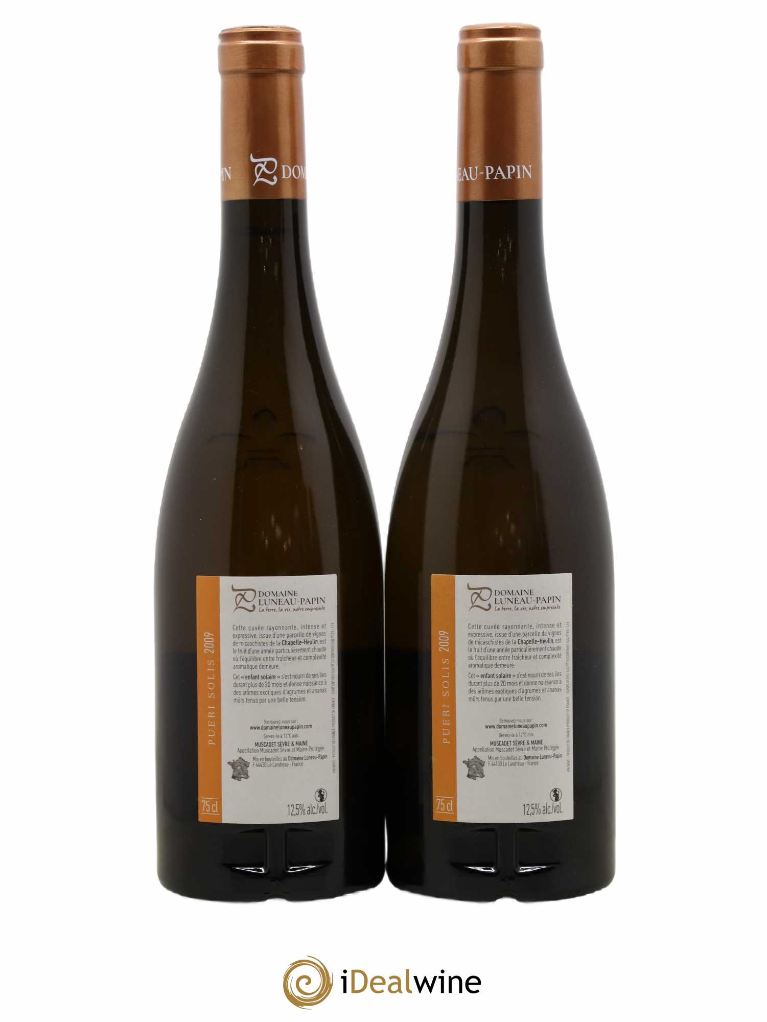 Muscadet-Sèvre-et-Maine Pueri Solis Luneau-Papin 2009 - Lot de 2 bouteilles - 1