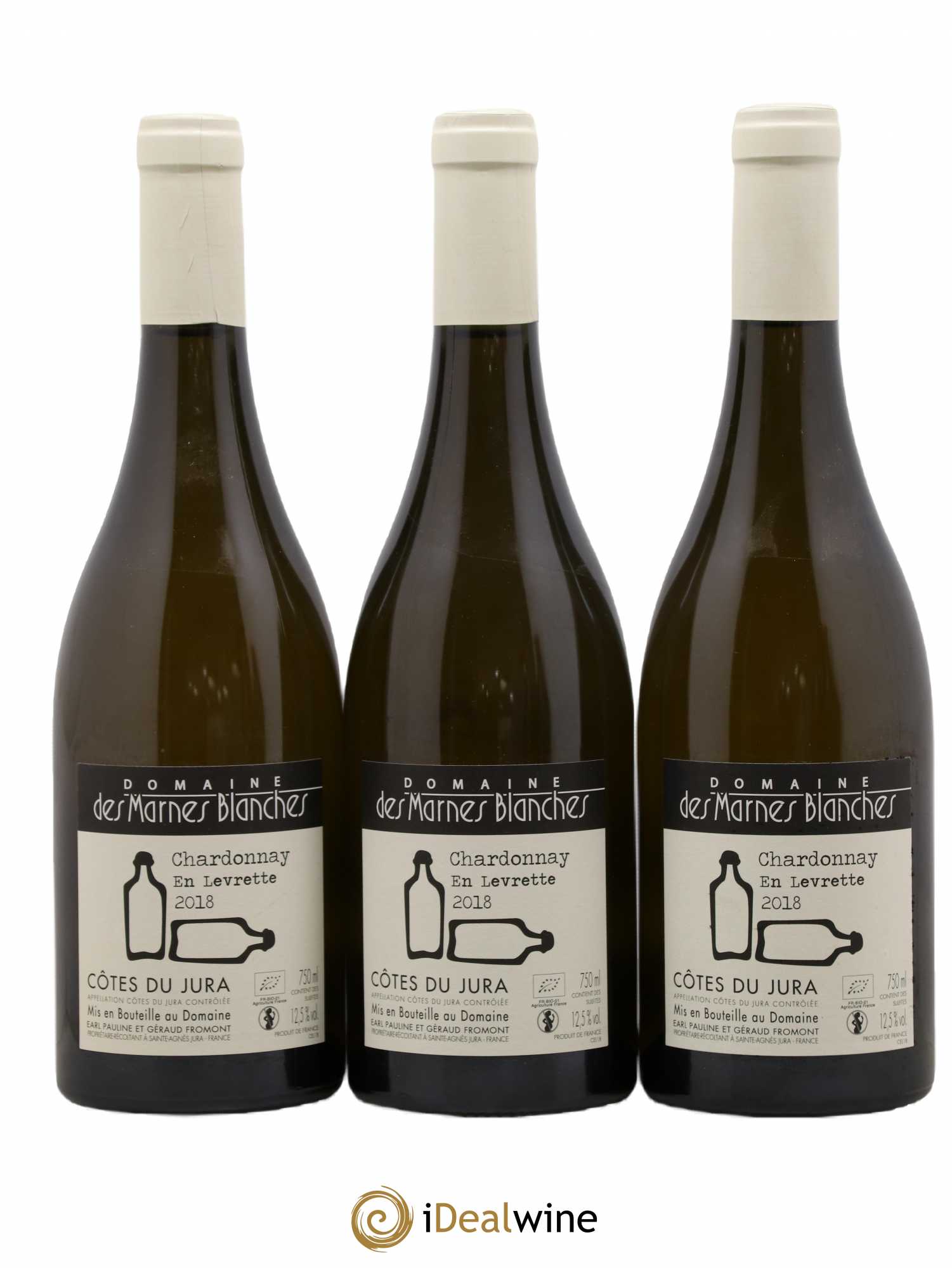 Côtes du Jura En Levrette Marnes Blanches (Domaine des) 2018 - Lot de 3 bouteilles - 0